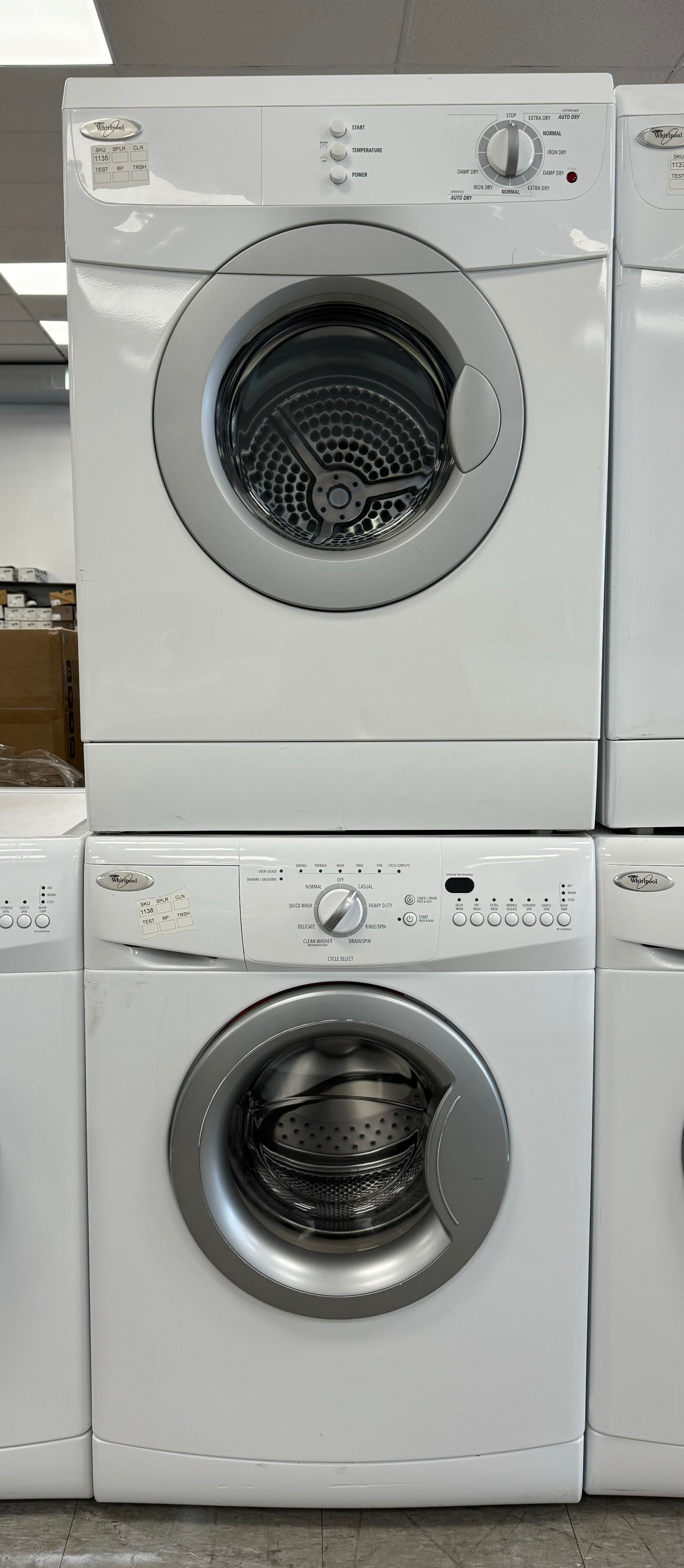 WHIRLPOOL 24” FRONT LOAD WASHER/DRYER SET