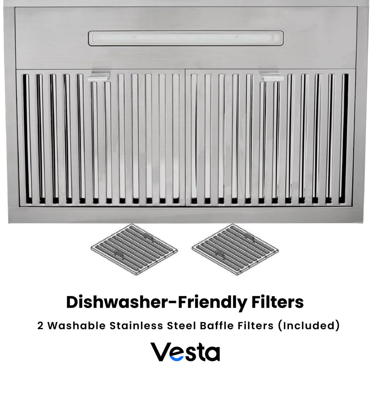 NEW - Vesta Chicago 30” Silver Range Hood (VRH-CHICAGO-SS)