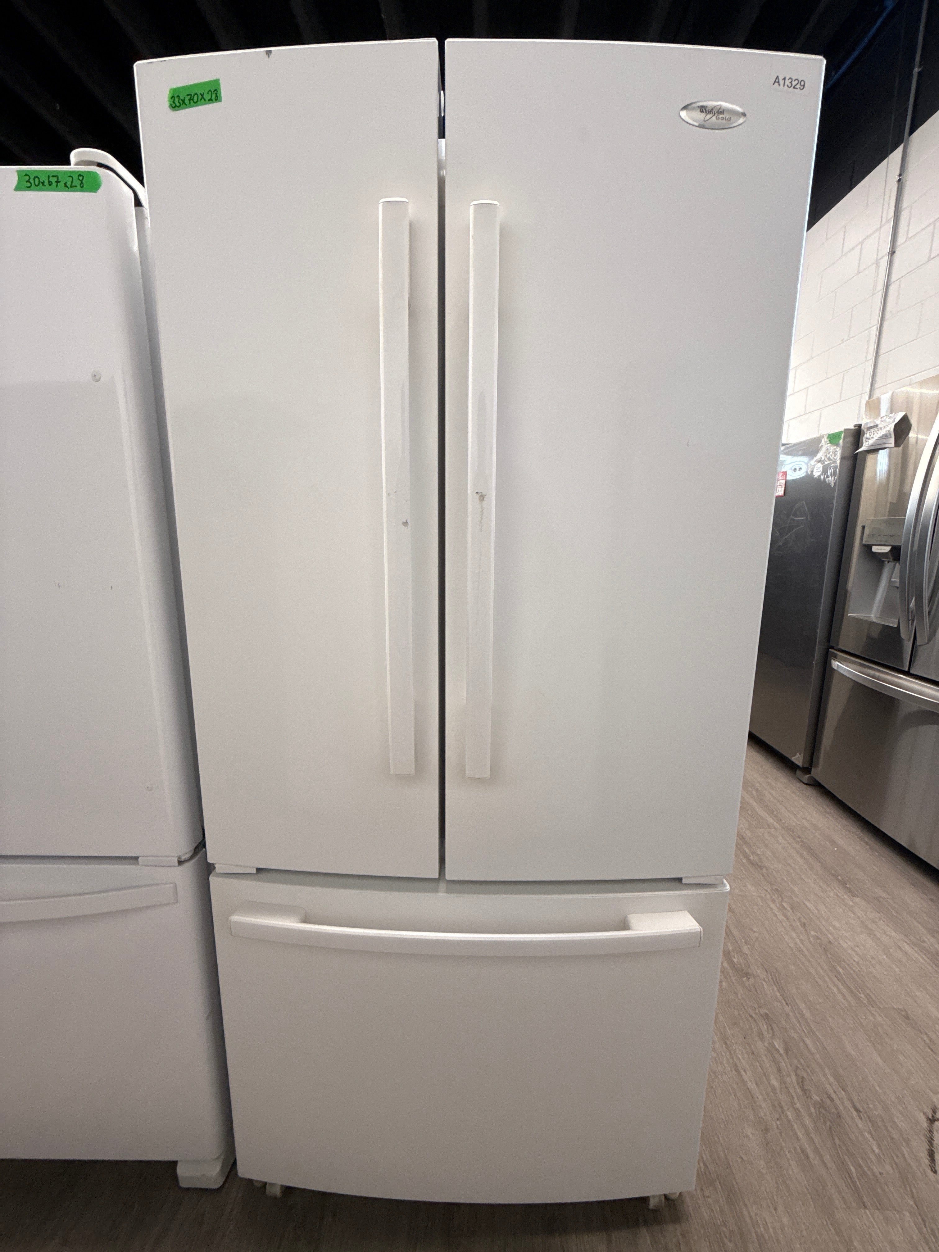 Whirlpool 33” French door Refrigerator GX2SHBXVQ03