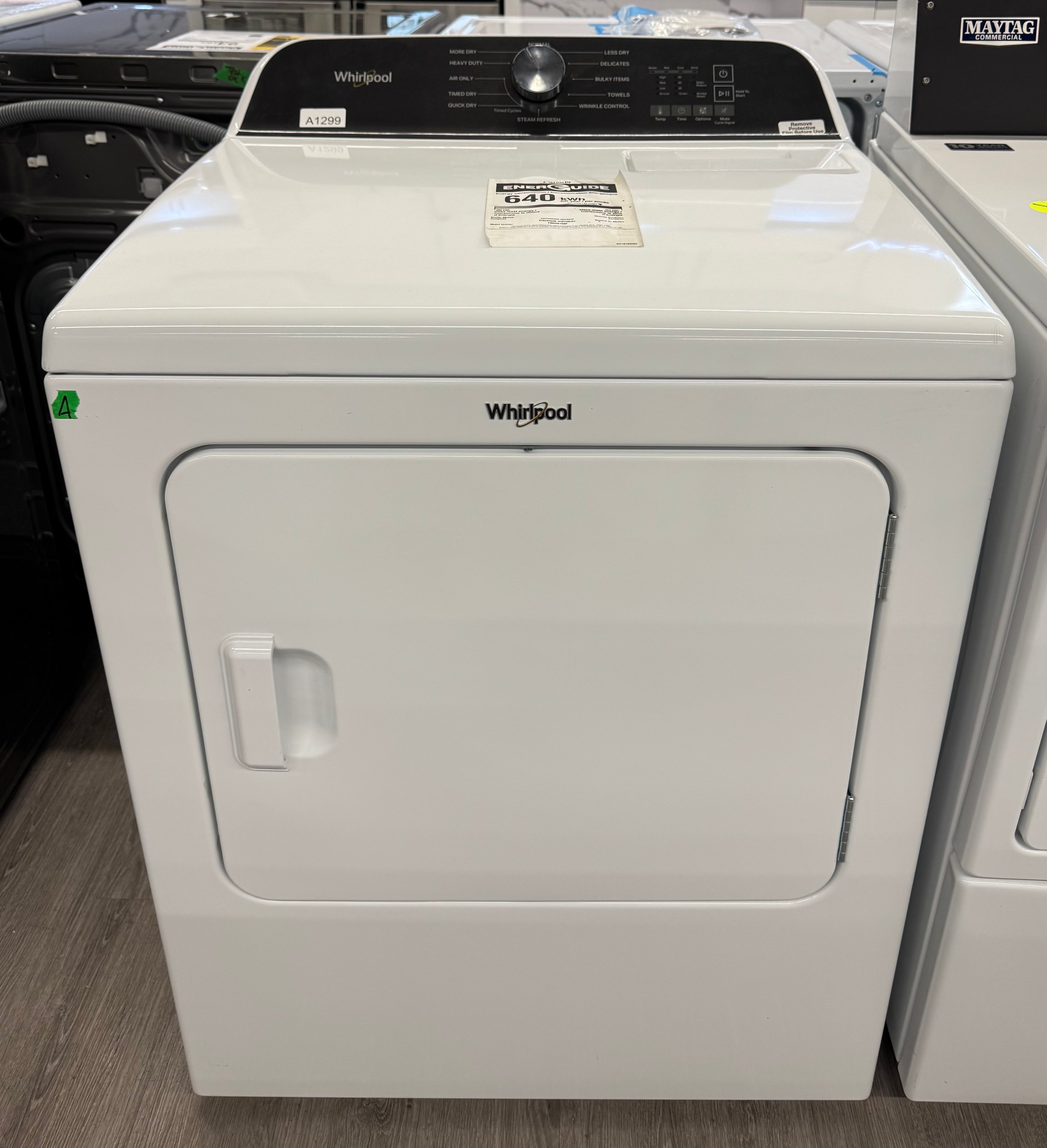 OPEN BOX - Whirlpool 28.5” Front Load Dryer - YWED6150PW0