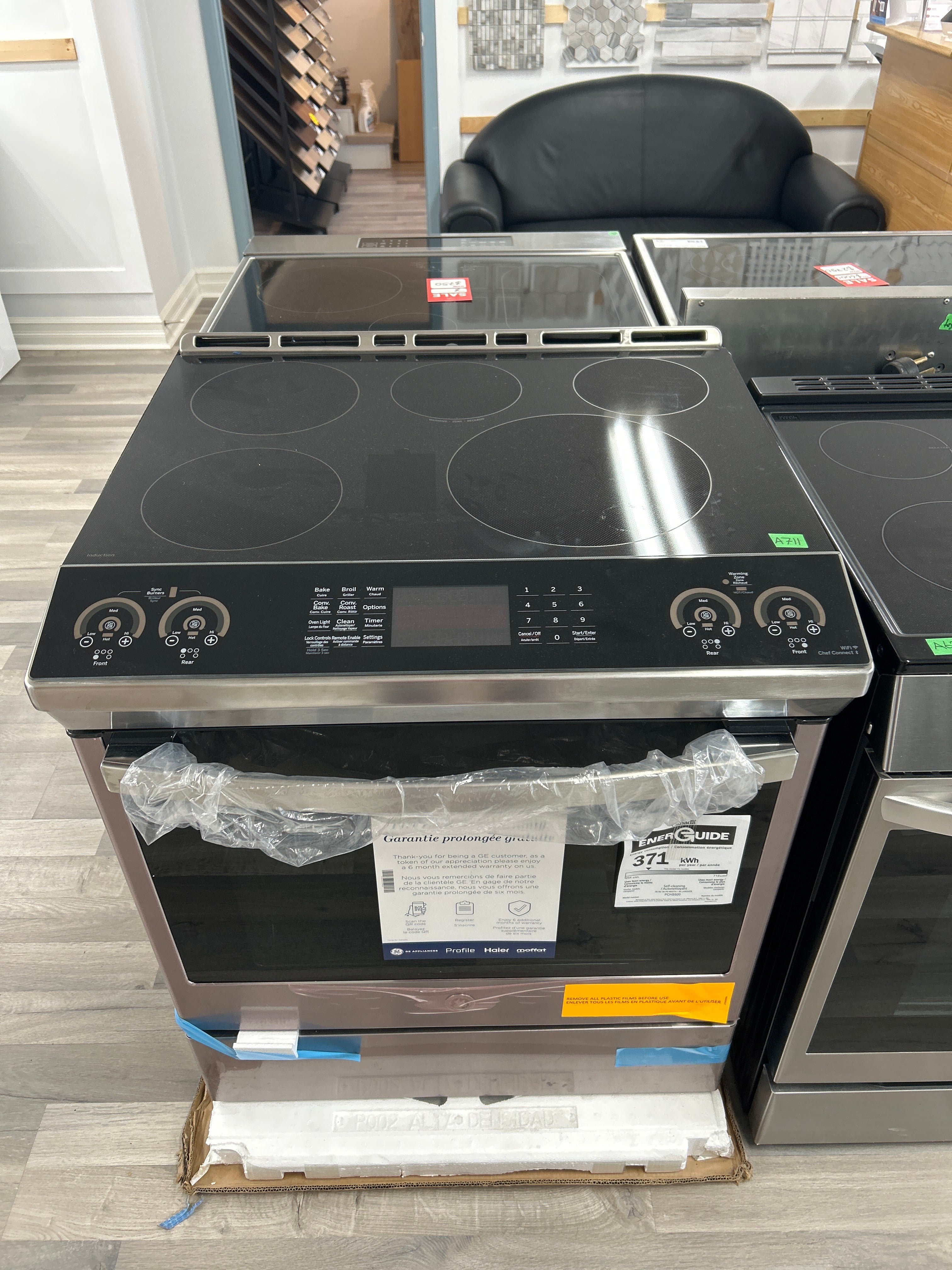 OPEN BOX - GE 30” Slide-In Induction Range-PCHS920YM3FS