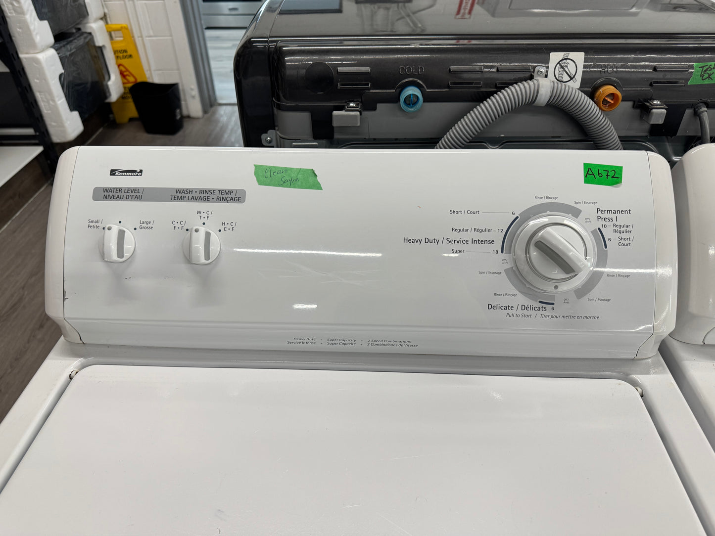 Kenmore 27” Top Load Washer/Dryer Set