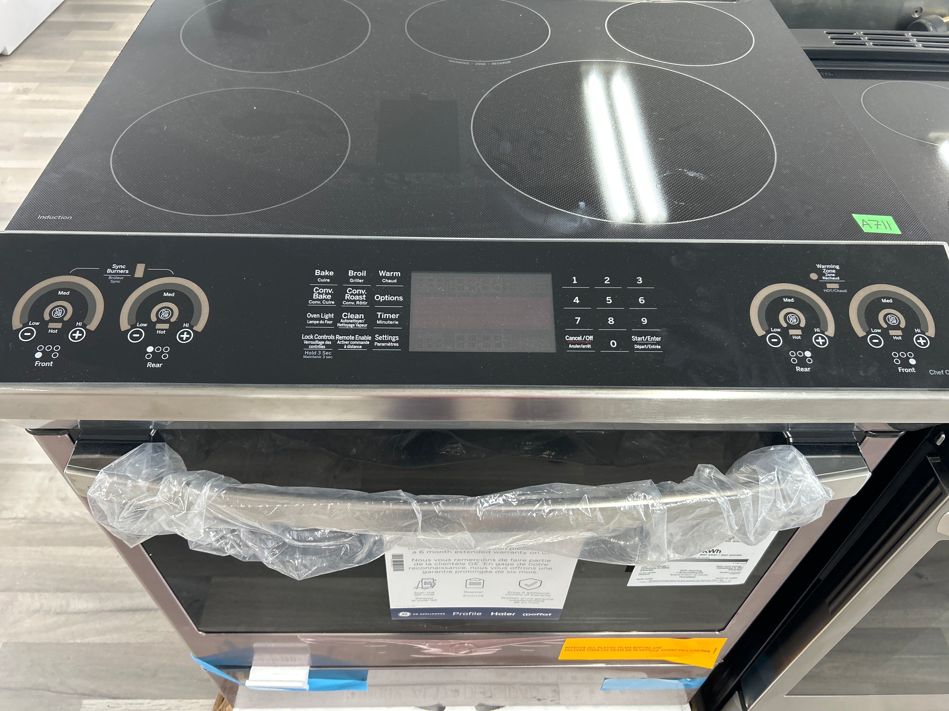 OPEN BOX - GE 30” Slide-In Induction Range-PCHS920YM3FS