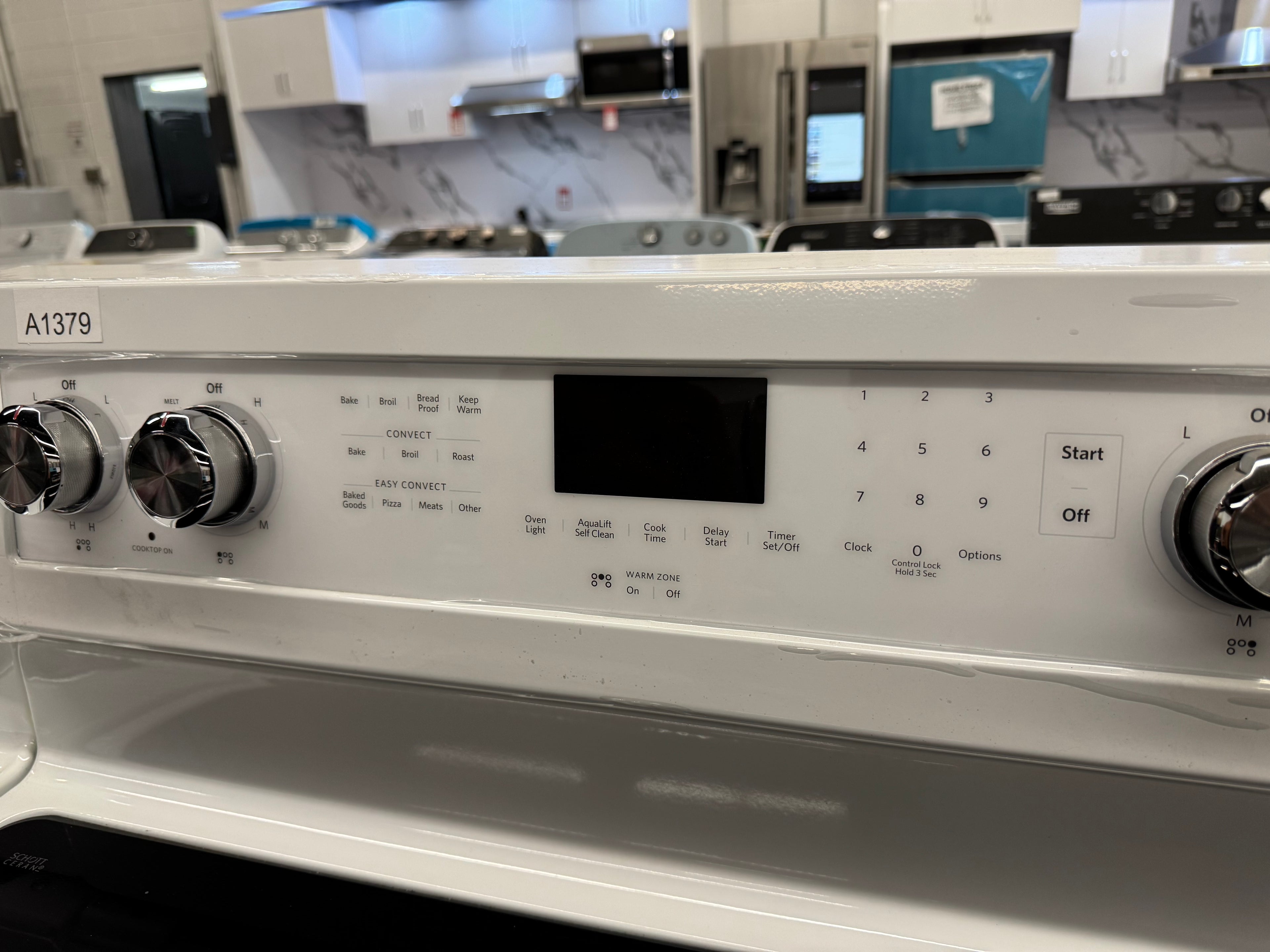 OPEN BOX - KitchenAid 30” Freestanding Glass Top Electric Range - YKFEG500EWH8