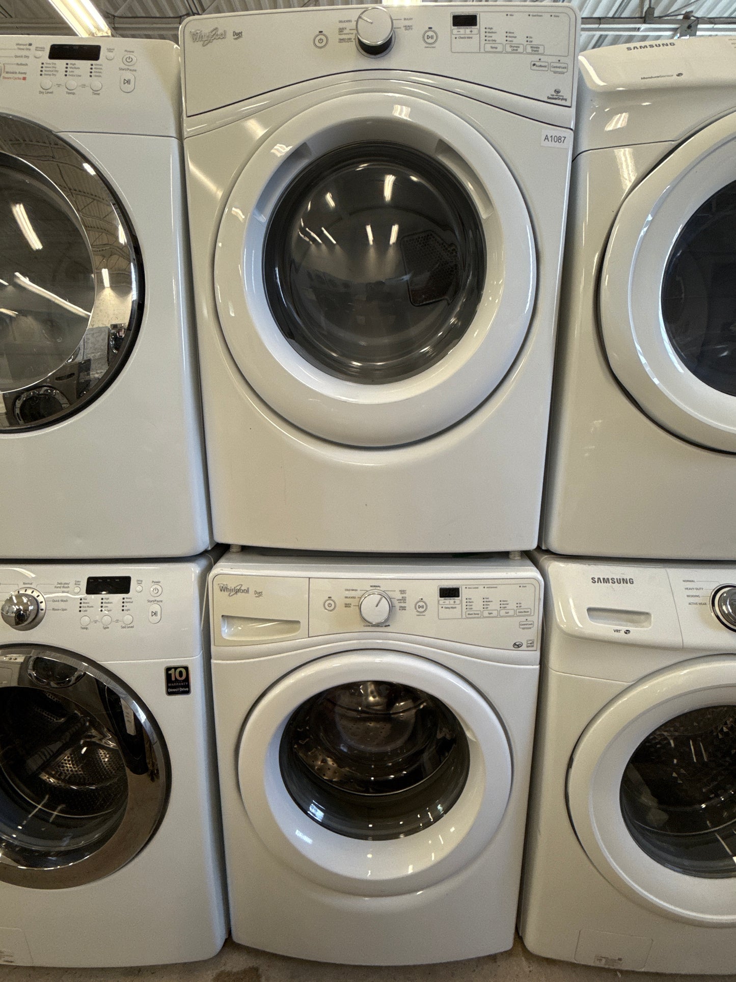 Whirlpool 27” Washer and Dryer Set (Washer-wfw72hedw0 Dryer-ywed72hedw0)