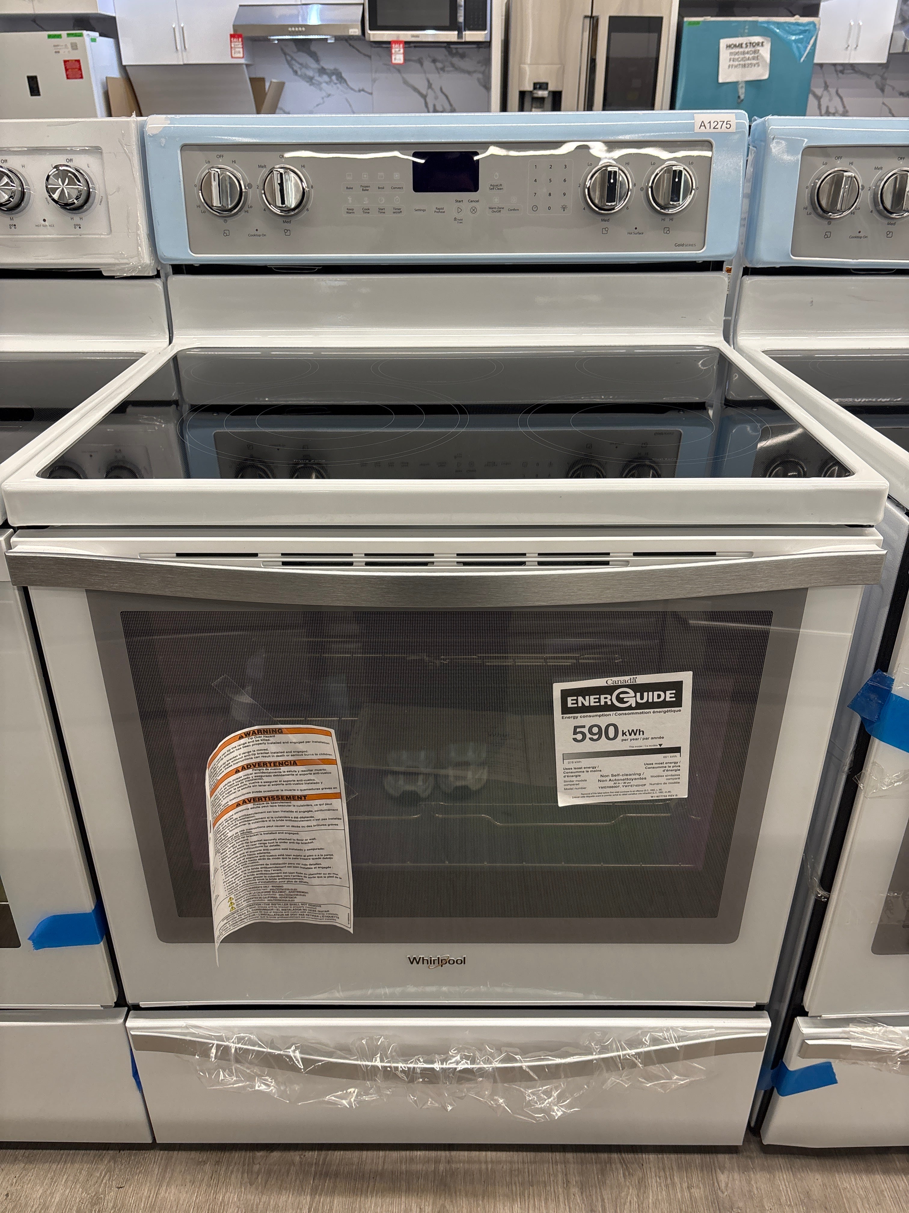 OPEN BOX - WHIRLPOOL 30” Glass top range - YWFE75H0FH6