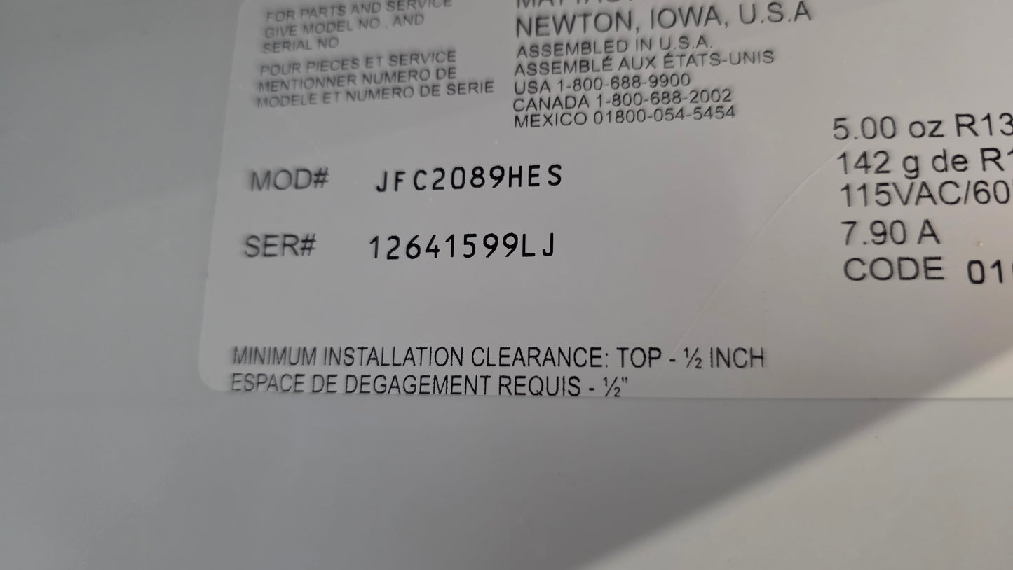 Jenn-Air 36" Stainless Steel French Door Fridge -JFC2089HES