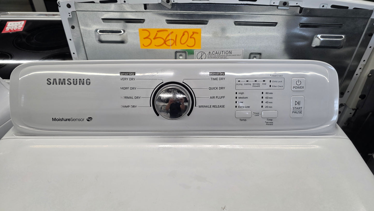 Samsung 27" Glass Top Load Washer and Dryer Set- washer WA45N7150AW/A4 dryer DV40J3000EW/AC