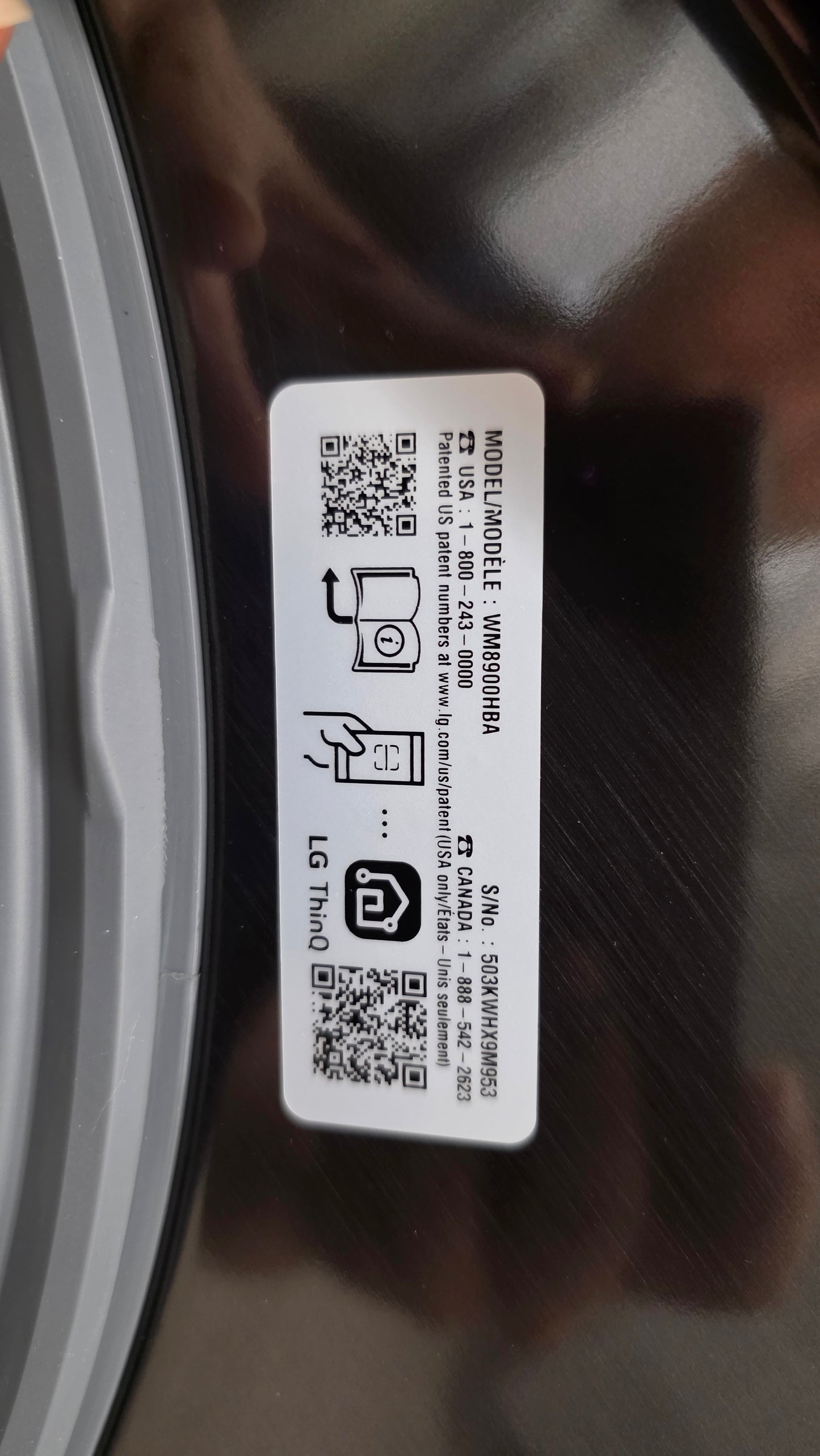 Open Box LG Front Load Washer WM8900HBA