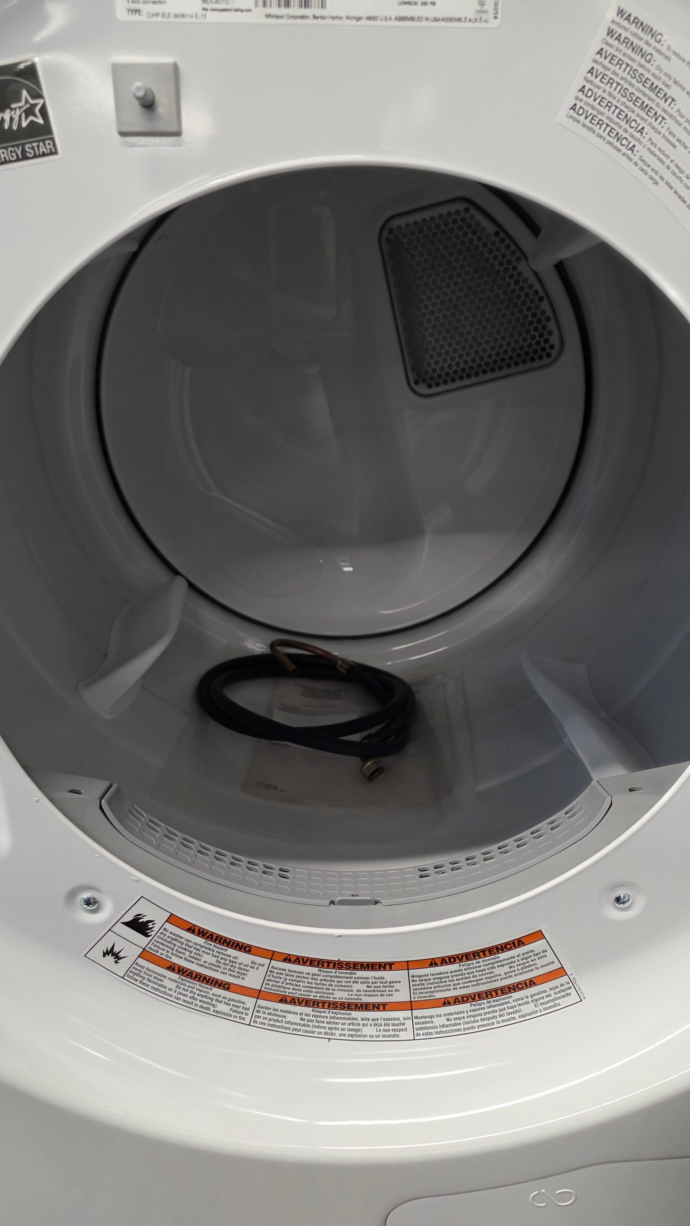 Open Box Whirlpool 27" White Ventless High Capacity Dryer-YWHD560CHW2