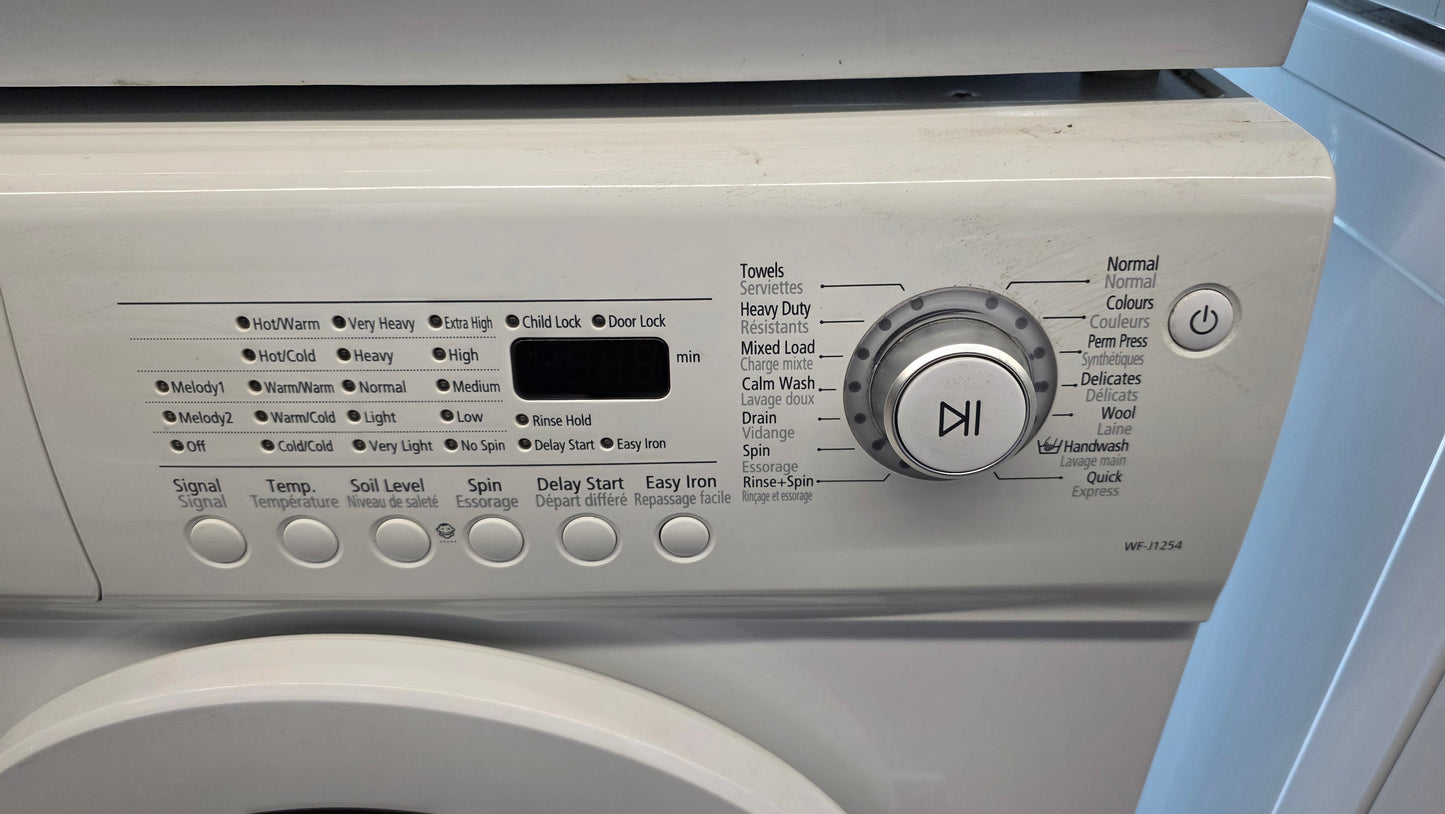 Samsung 24" Front Load Washer/Dryer Set- washer WFJ1254/XAC dryer DV665JW/XAC