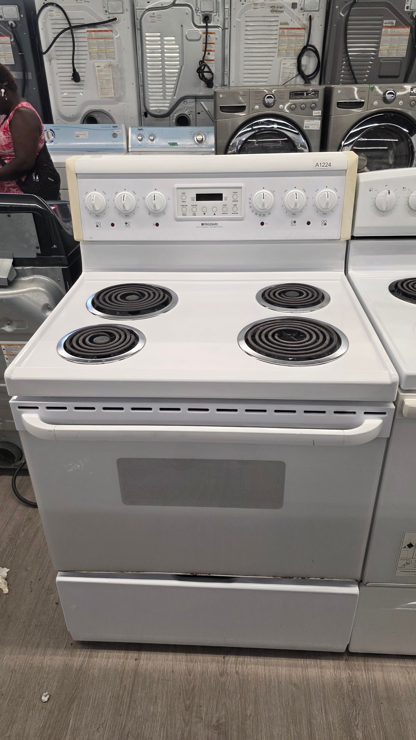 Frigidaire 30" White Coil Top Range-PFEF357CES 1