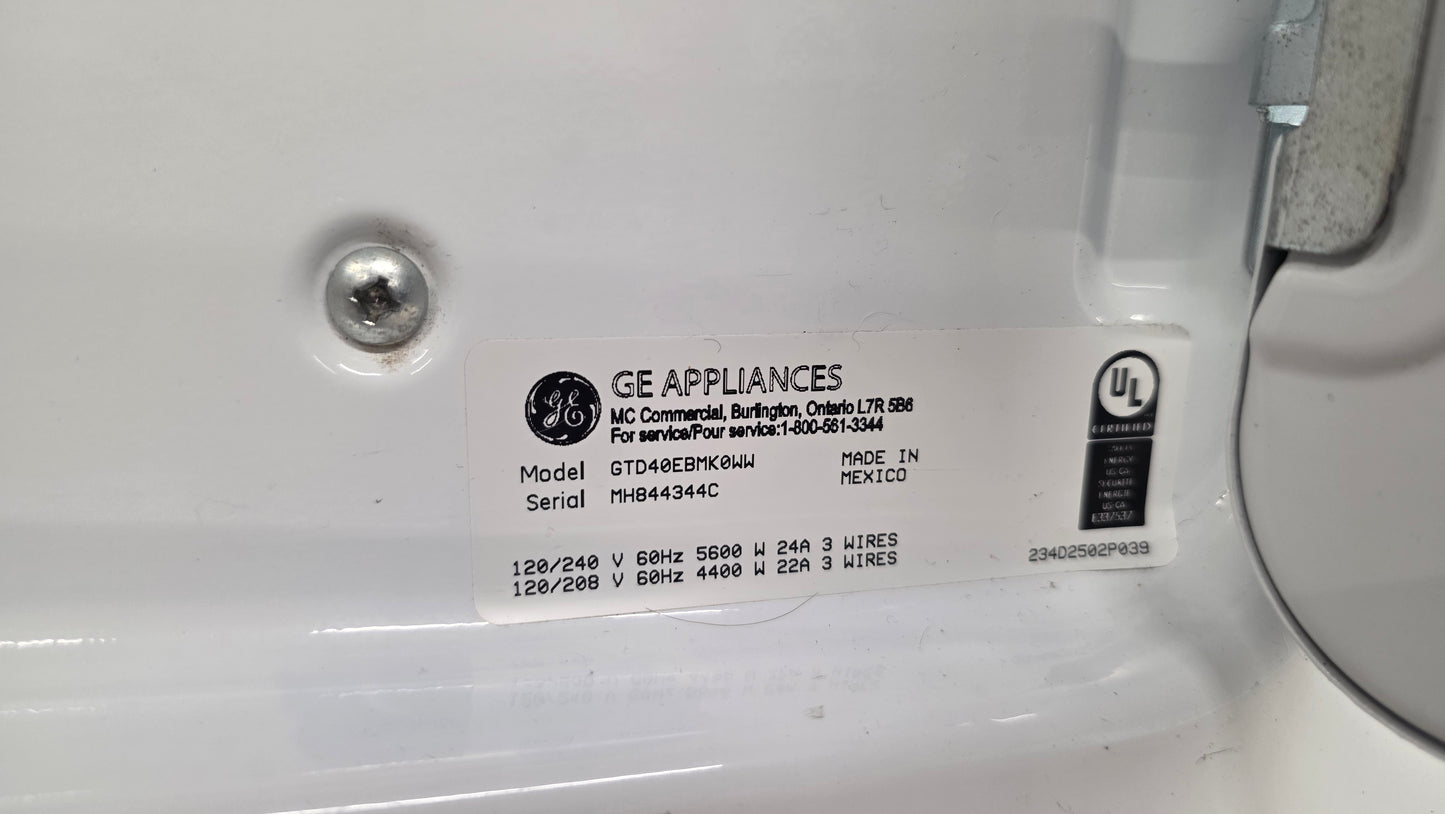 GE Top Load Washer and Dryer Set- washer GTW331BMR0WS dryer GTD40EBMK0WW