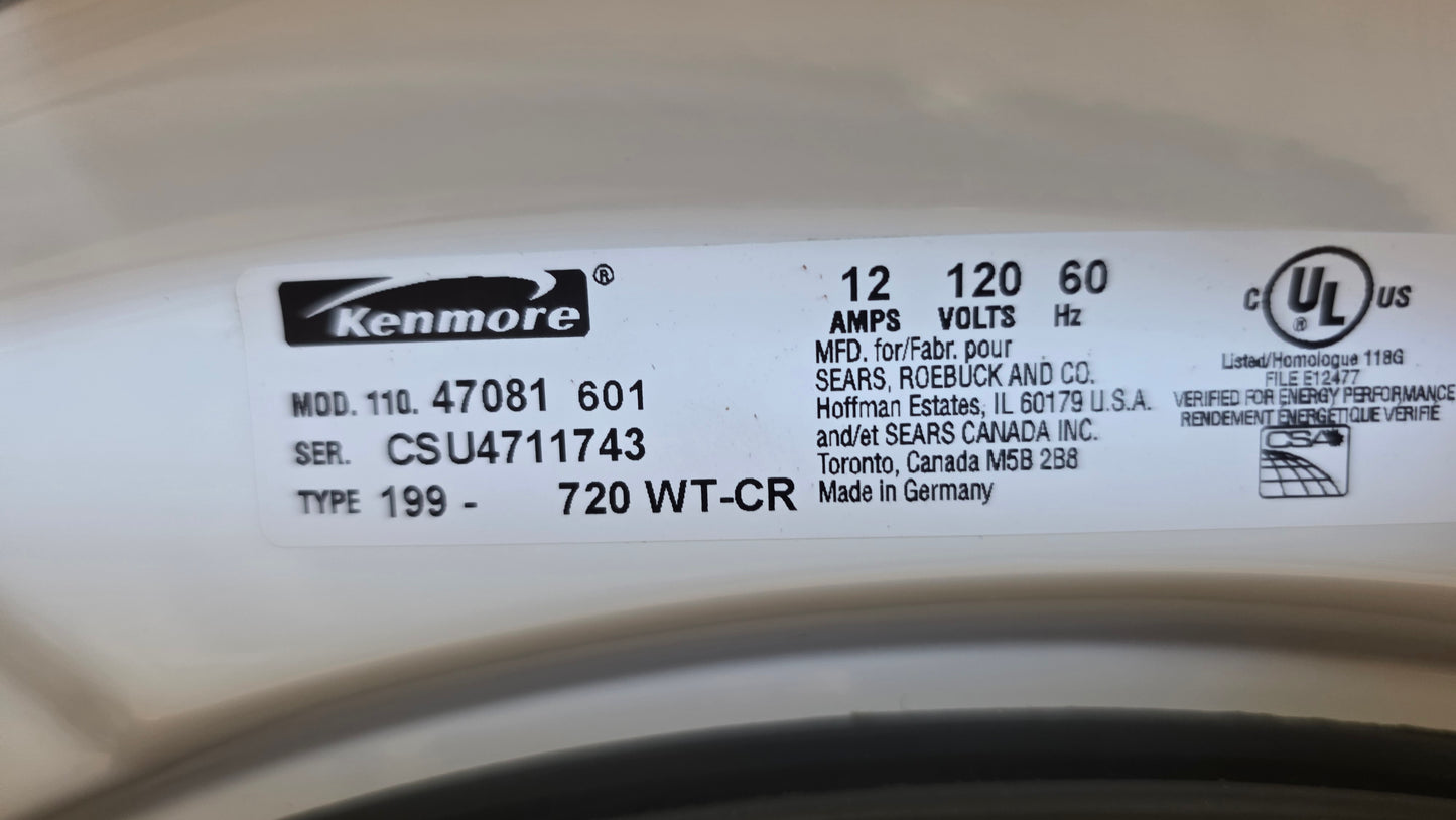 Kenmore 27" Front Load Washer and Dryer Set