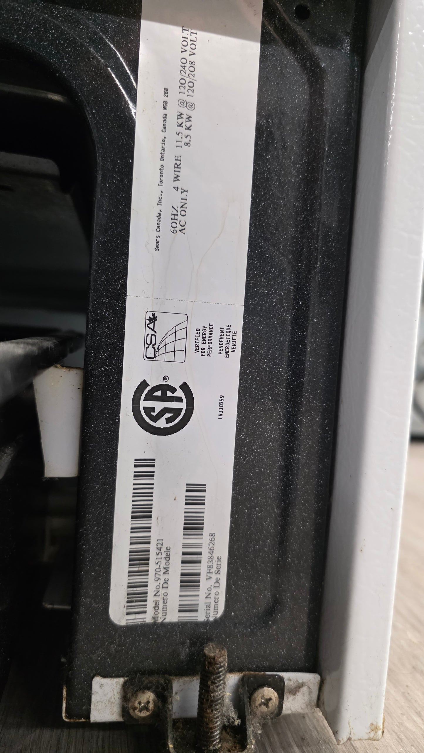 Kenmore 30" White Coil Top Range 970-515421