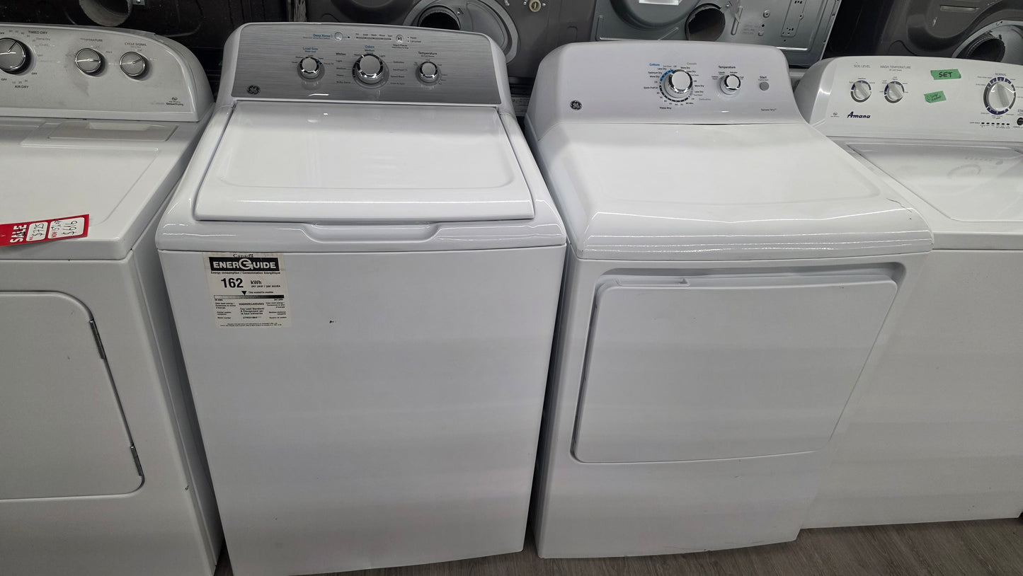 GE Top Load Washer and Dryer Set- washer GTW331BMR0WS dryer GTD40EBMK0WW