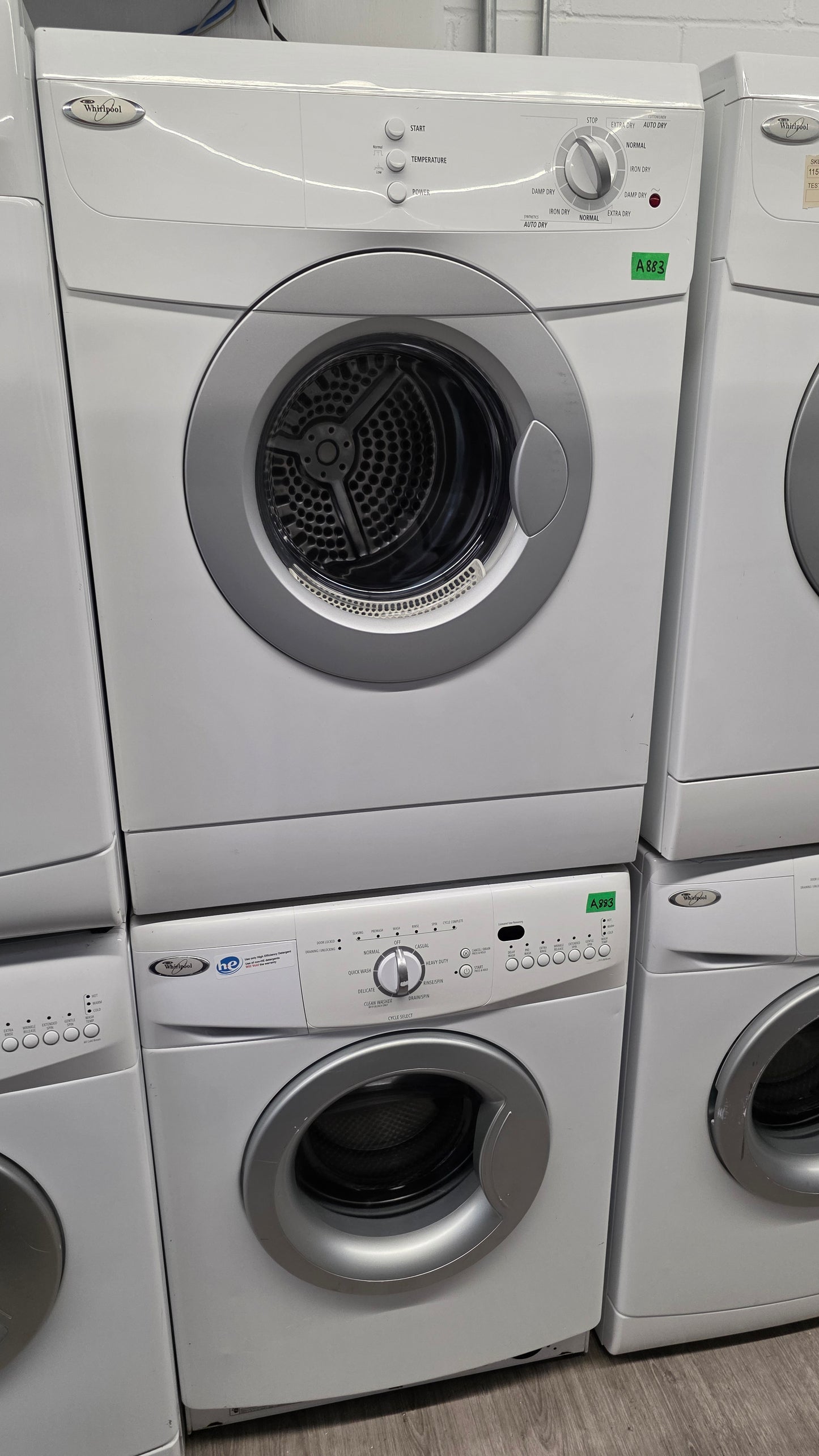 Whirlpool 24" front load washer and dryer set