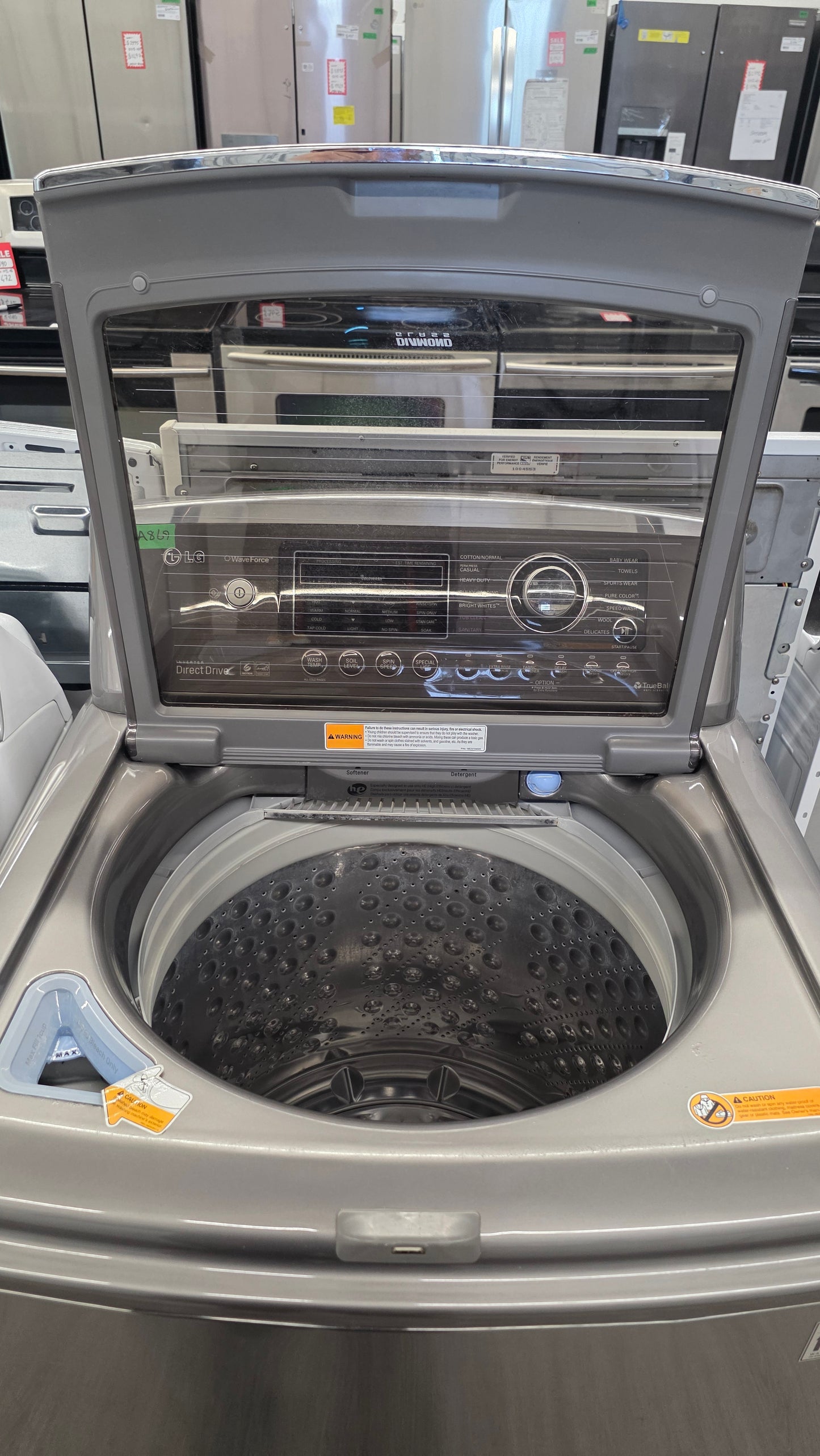 LG 27" Glass Top Load Washer- WT5170HV