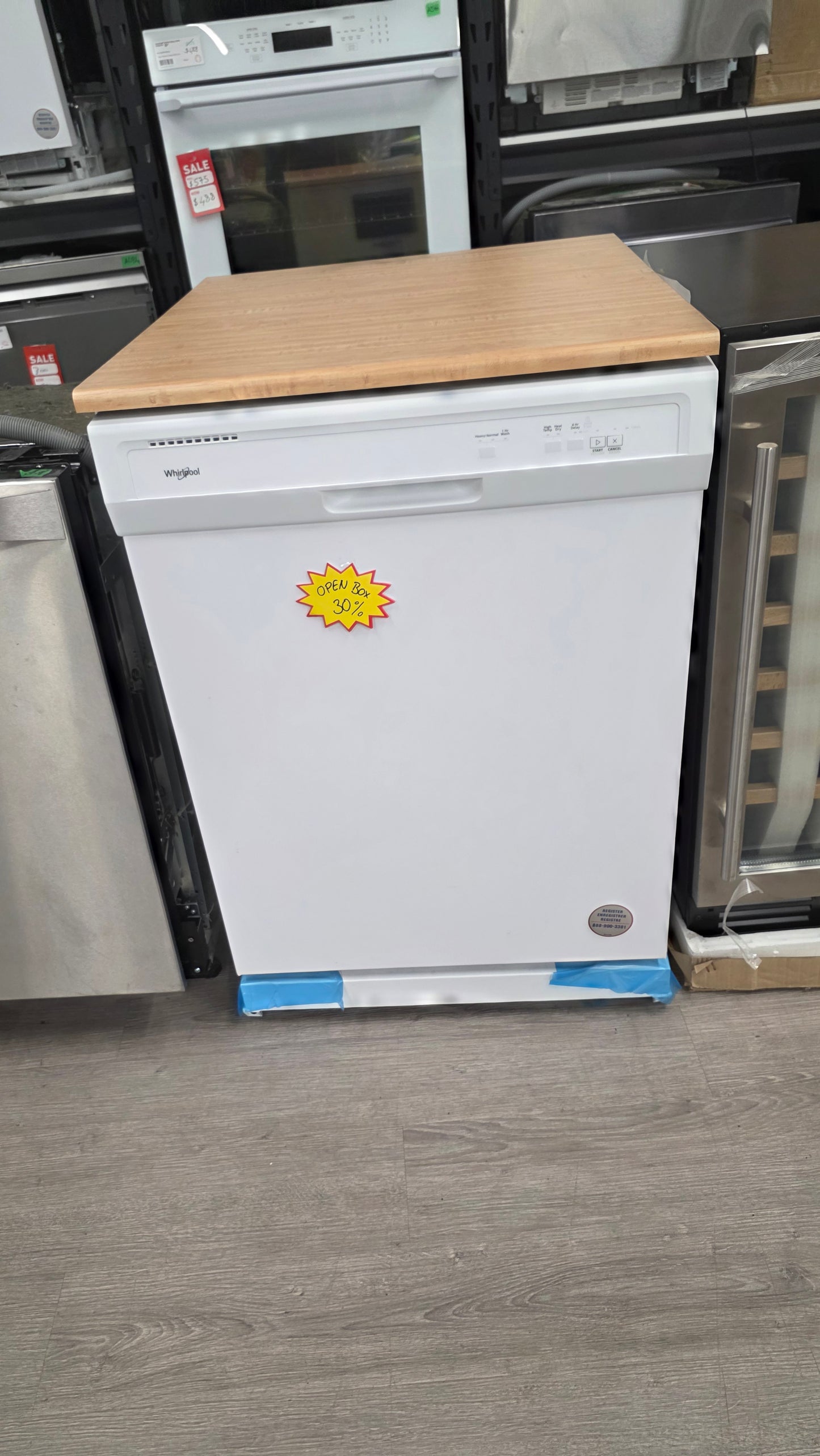 Open Box Whirlpool 24" White Dishwasher-WDP370PAHW