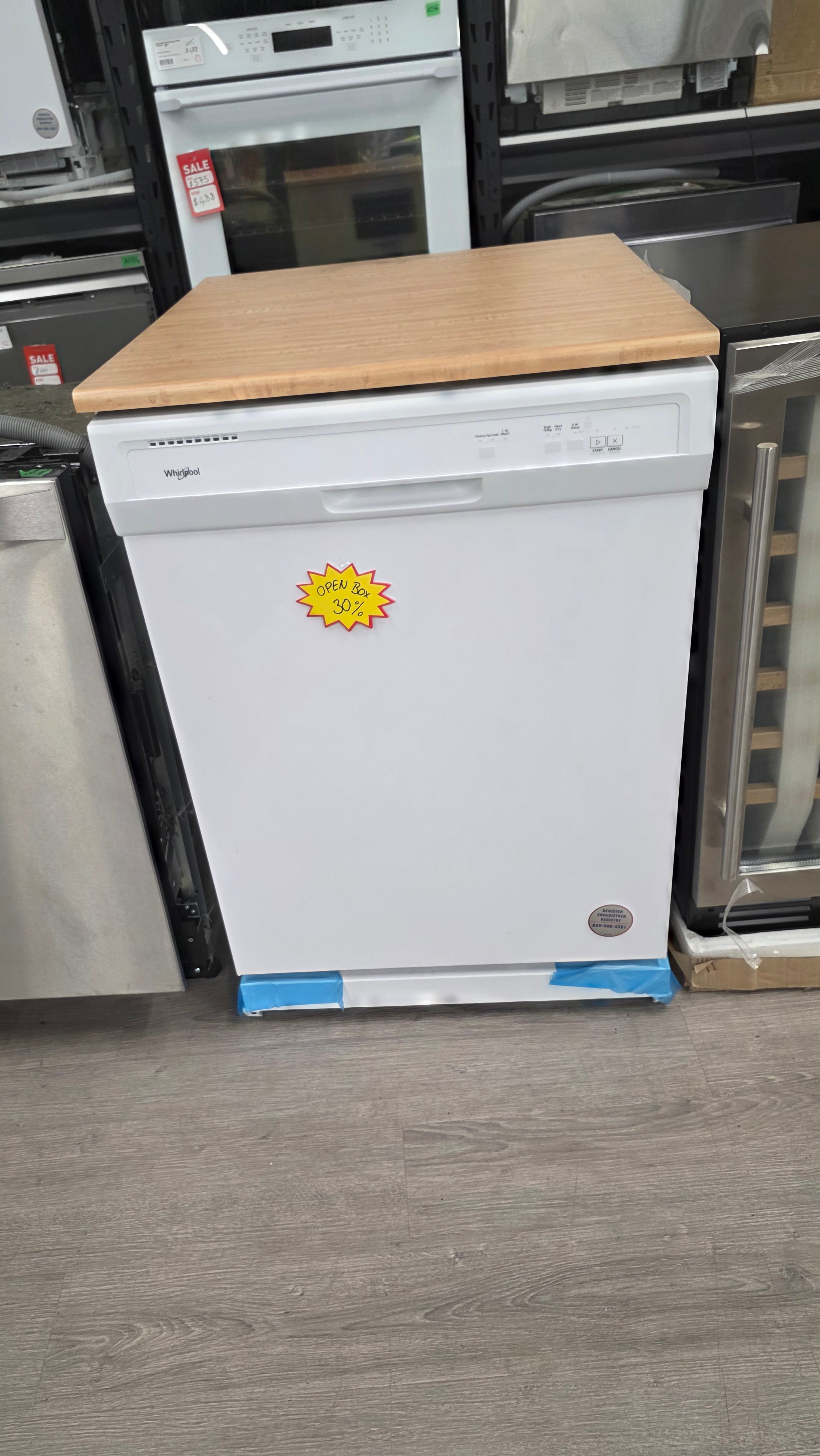 Open Box Whirlpool 24" White Dishwasher-WDP370PAHW