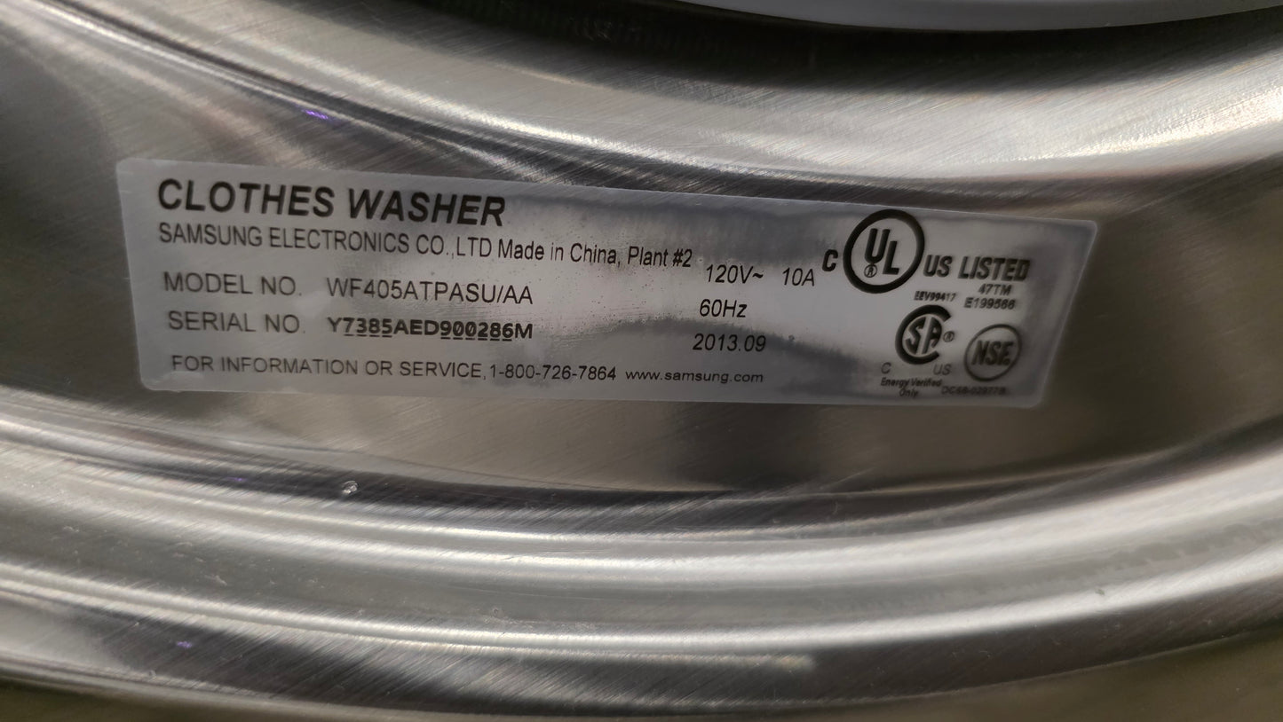 Samsung 27" Front Load Washer- WF405ATPASU/AA