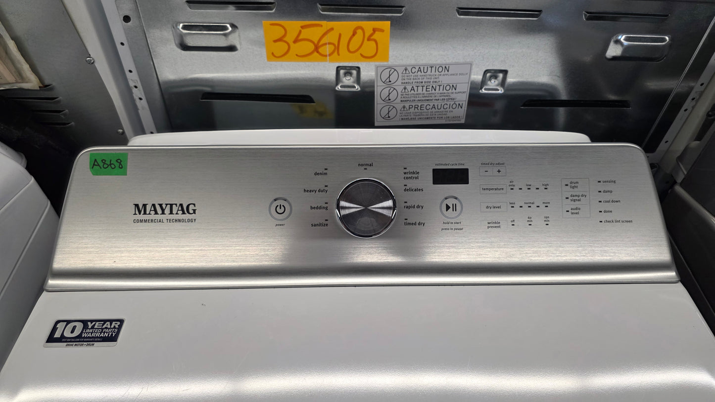 Maytag 27" Top Load Dryer-YMEDB765FW