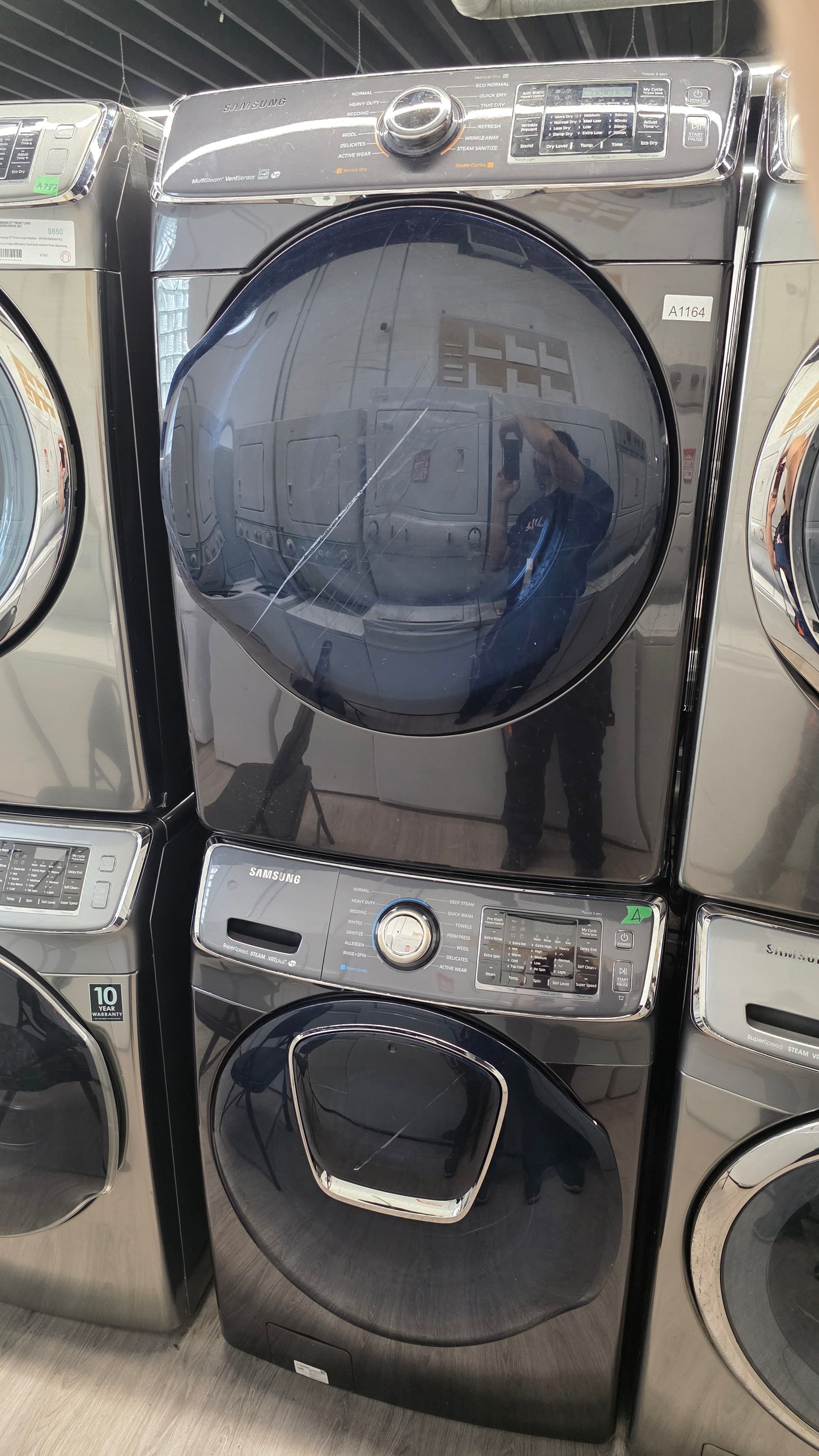 Samsung 27" Front Load Washer/Dryer Set- washer WF45K6500AV/A2 dryer DV45K6500EV