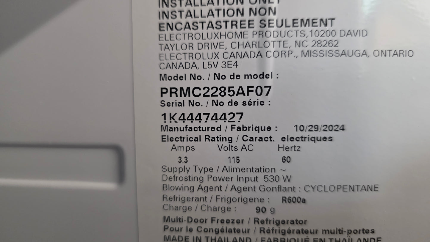 Open Box Frigidaire professional 36" French Door Fridge PRMC2285AF07