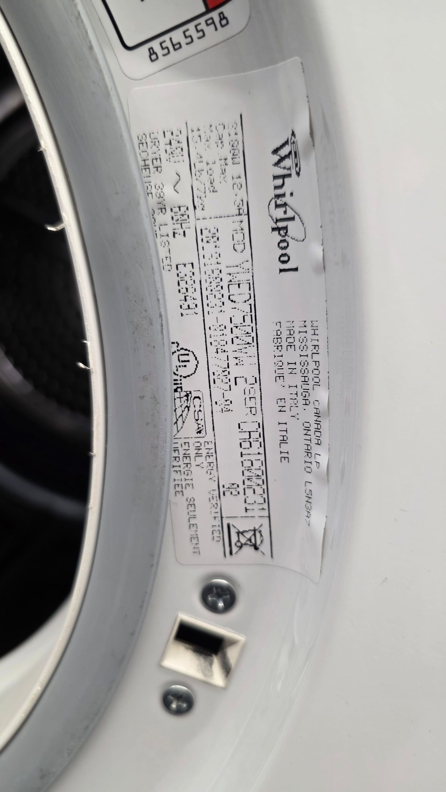 Whirlpool 24" front load washer and dryer set