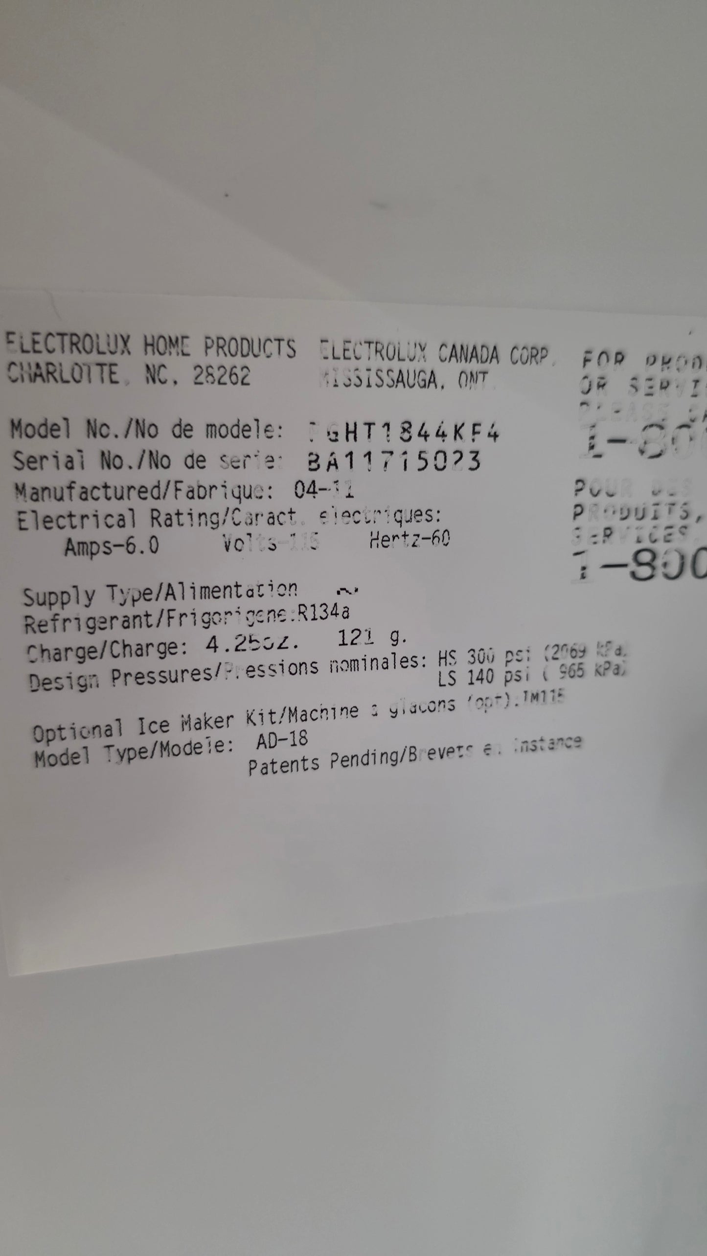 Frigidaire Gallery 30" Top Freezer Fridge FGHT1844KF4
