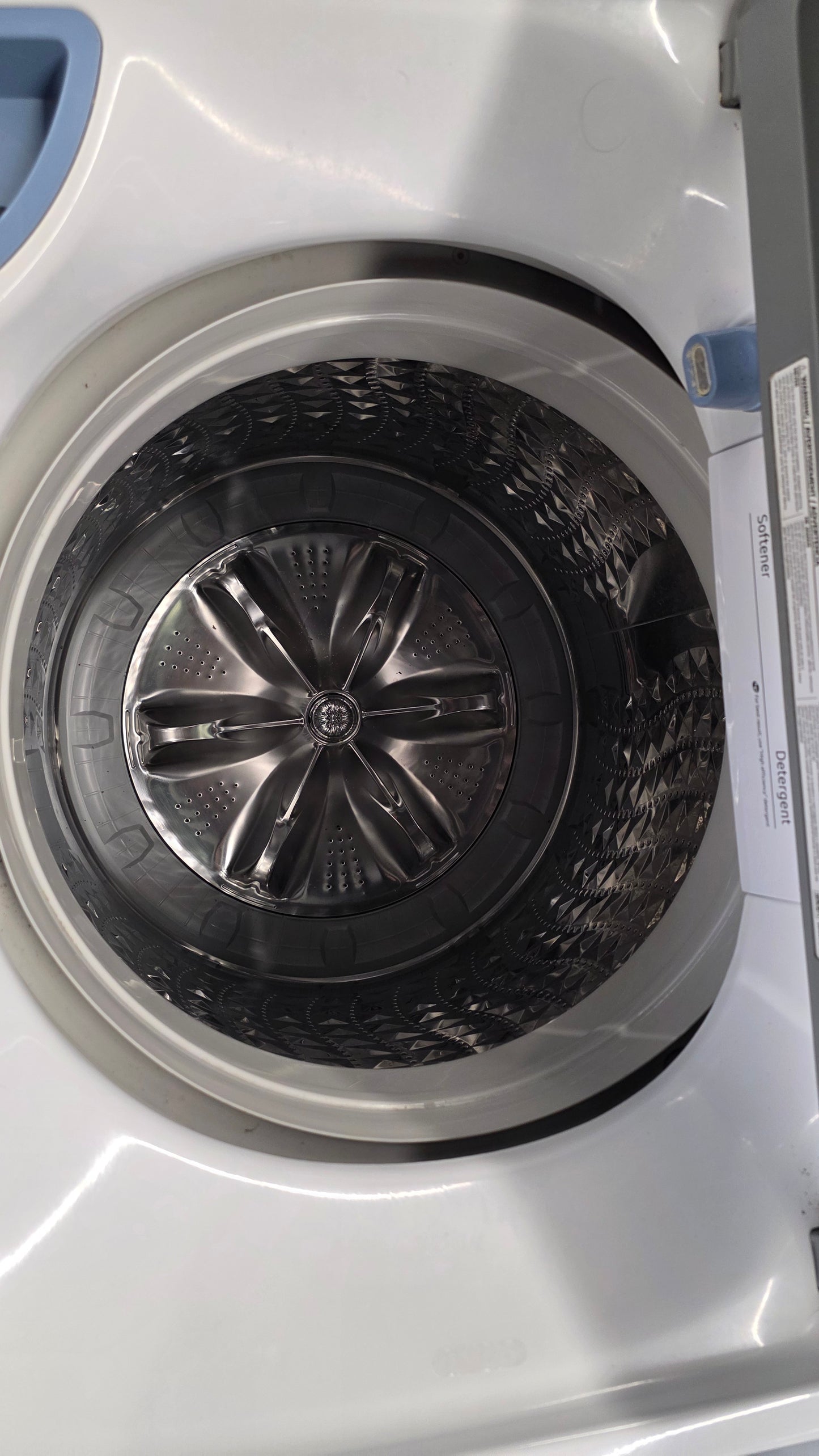 Samsung 27" Glass Top Load Washer and Dryer Set- washer WA45N7150AW/A4 dryer DV40J3000EW/AC