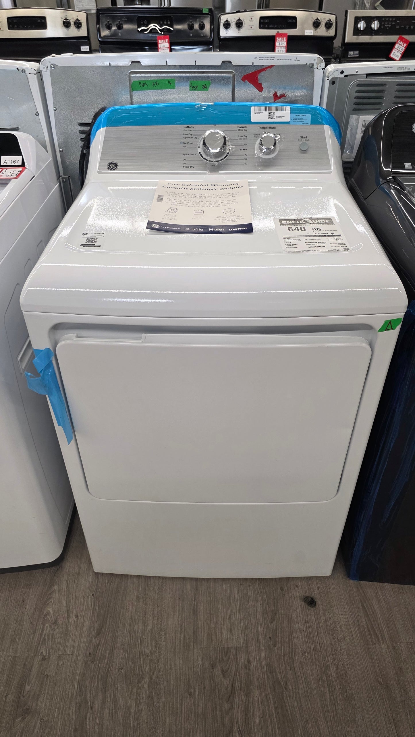 Open Box GE 27" Top Load Dryer GTX33EBMR0WS