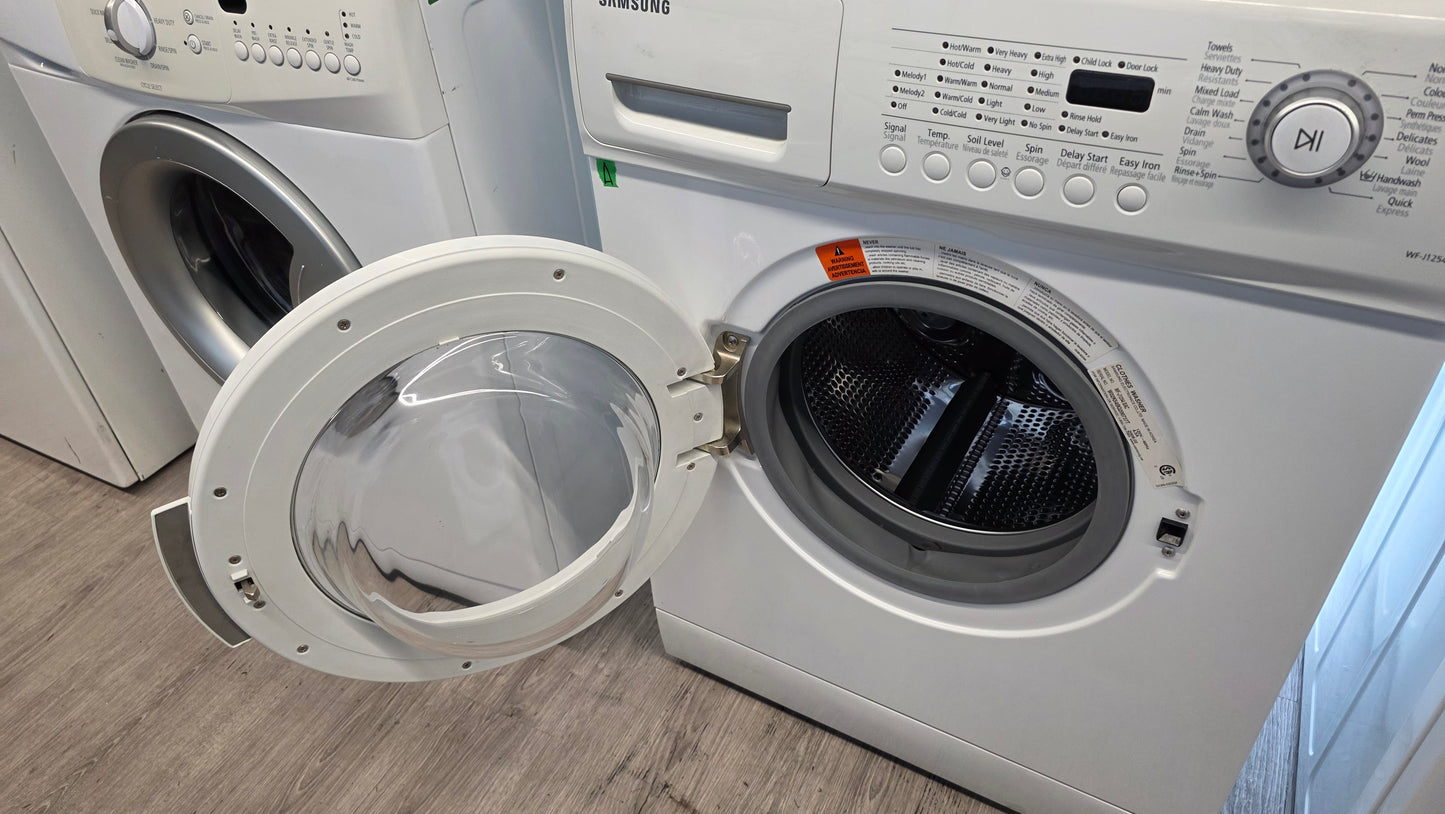 Samsung 24" Front Load Washer/Dryer Set- washer WFJ1254/XAC dryer DV665JW/XAC