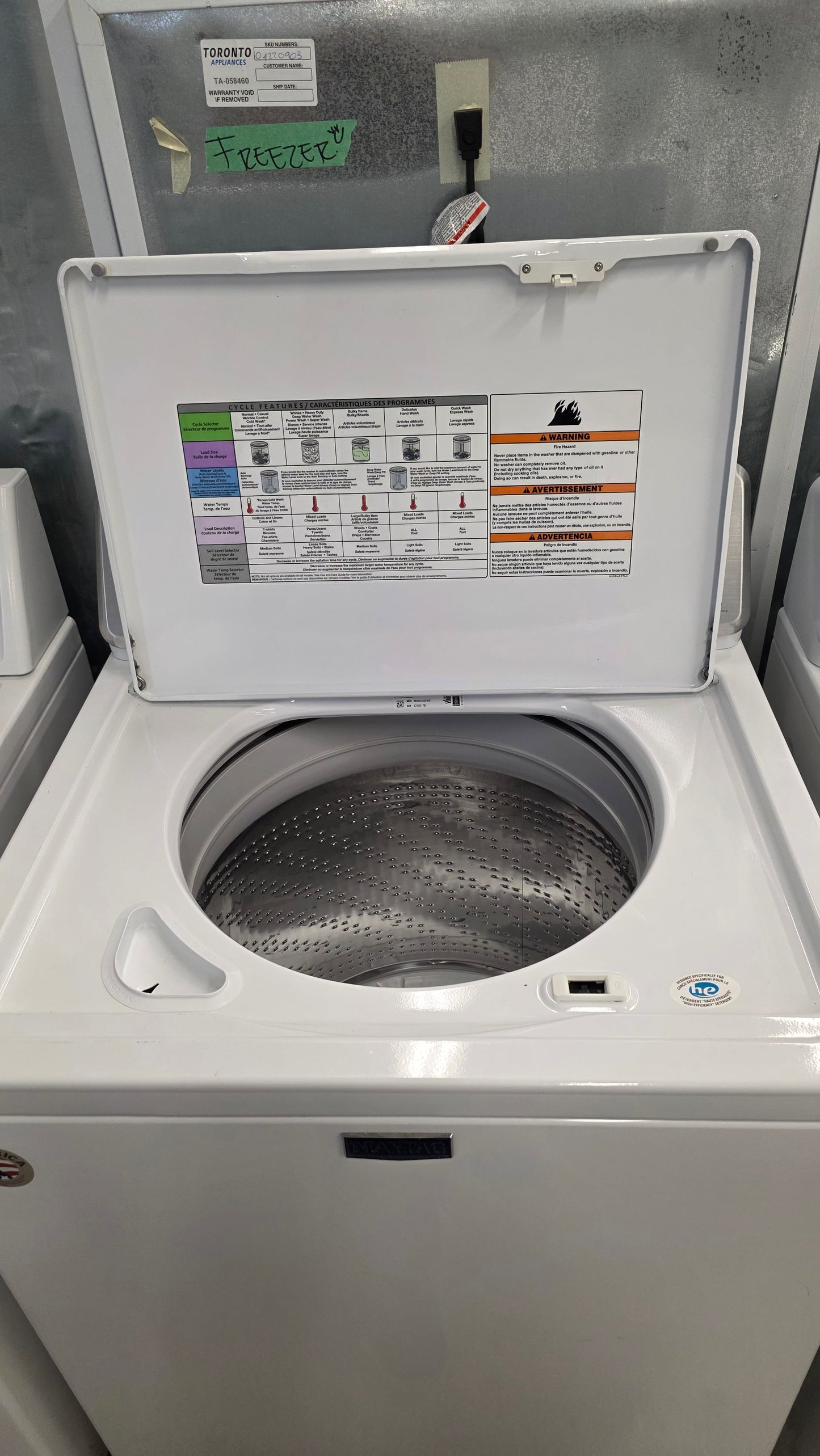 Maytag 27" Top Load Washer (Model MVWC465HW2)