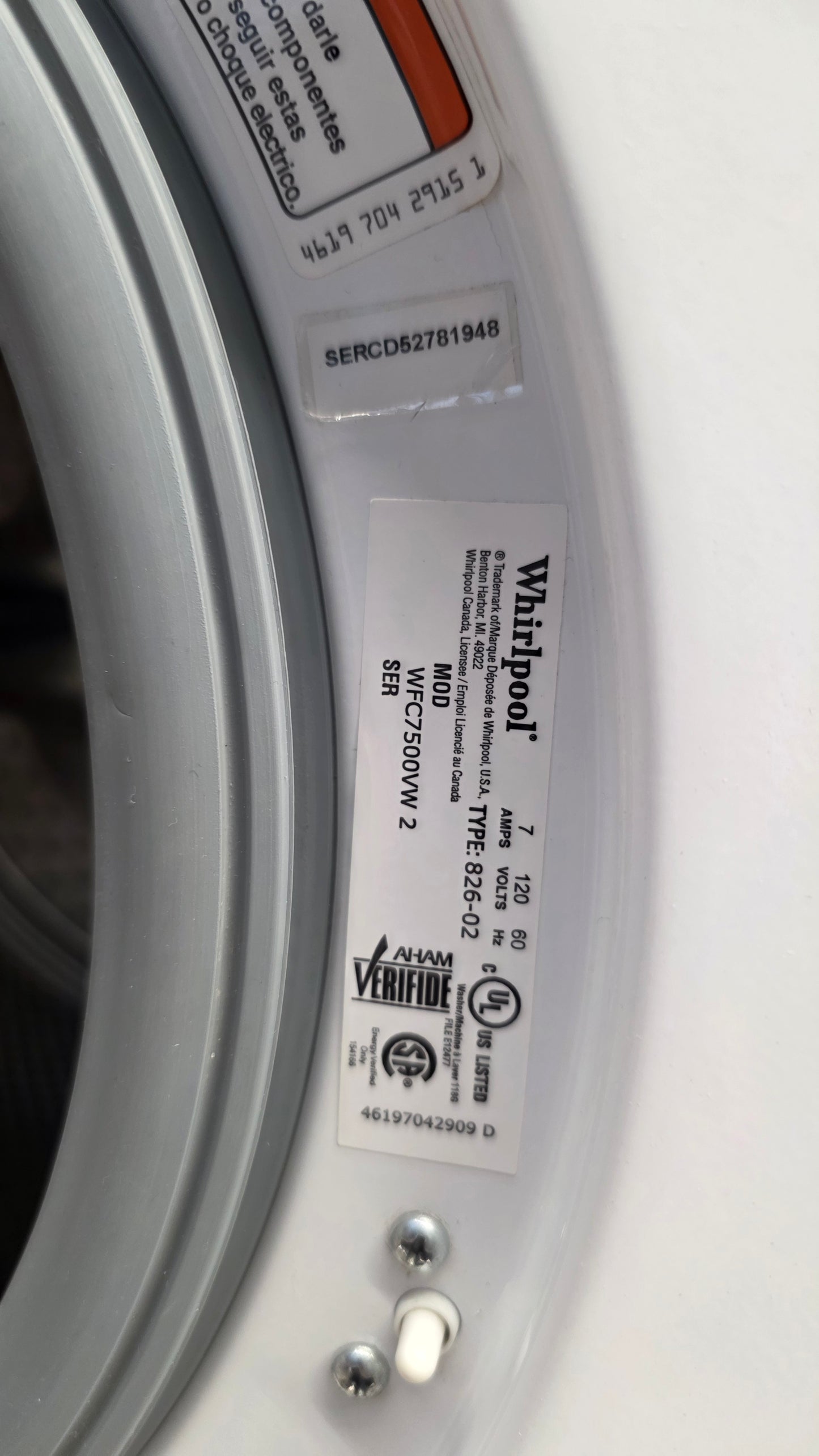Whirlpool 24" Front Load Washer - WFC7500VW 2