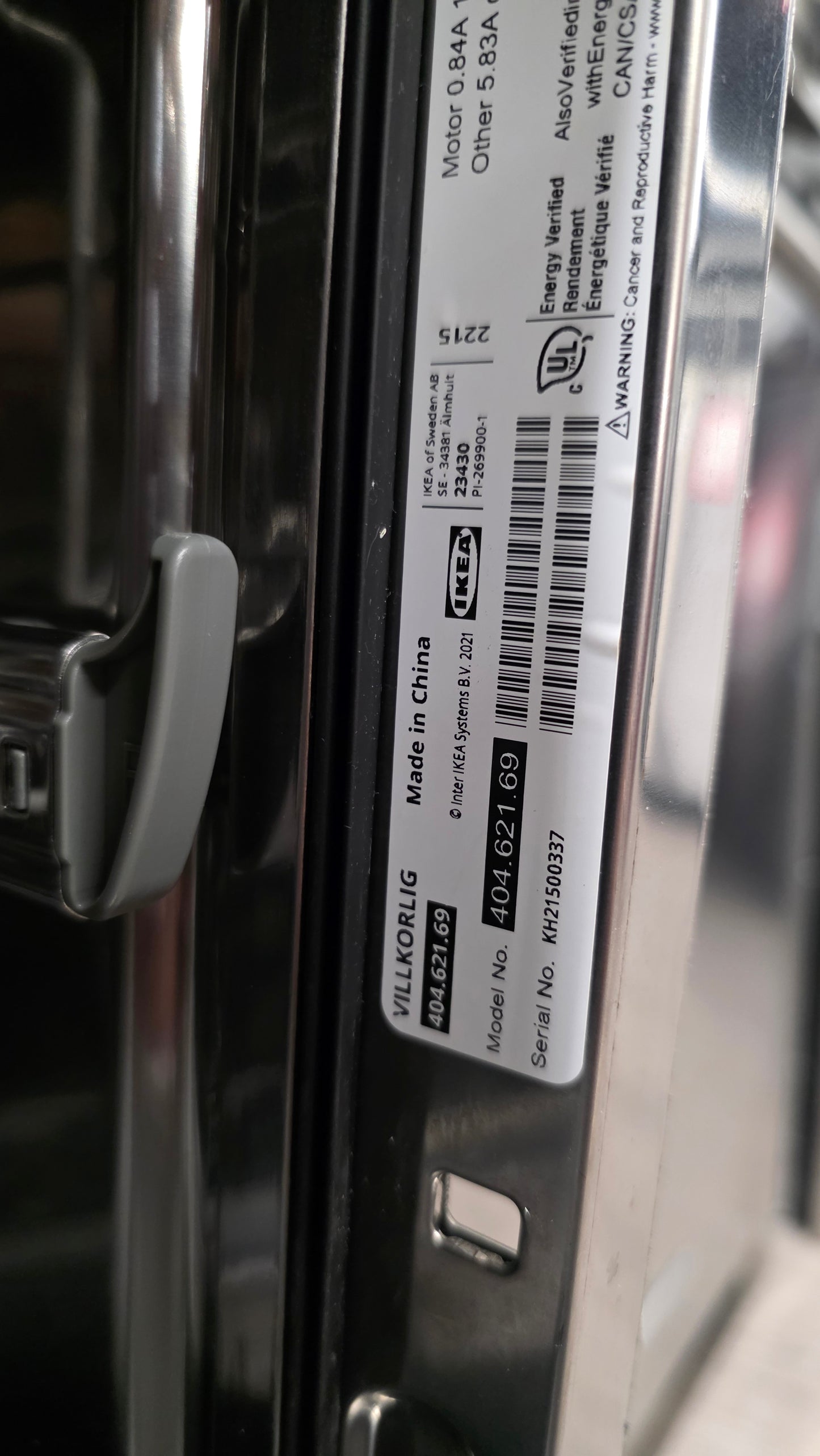 Open Box IKEA 18" Dishwasher 69.404.621