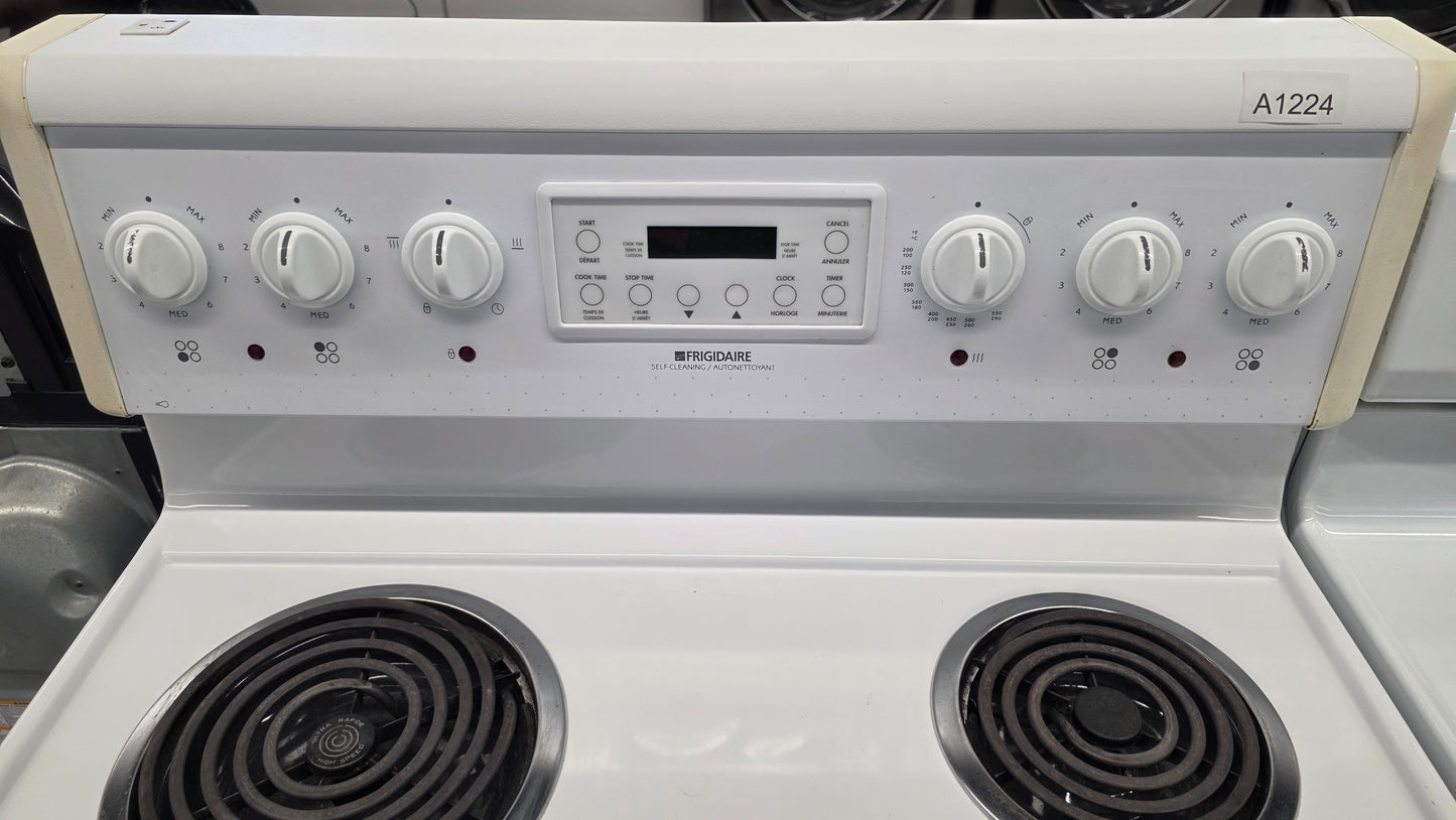 Frigidaire 30" White Coil Top Range-PFEF357CES 1
