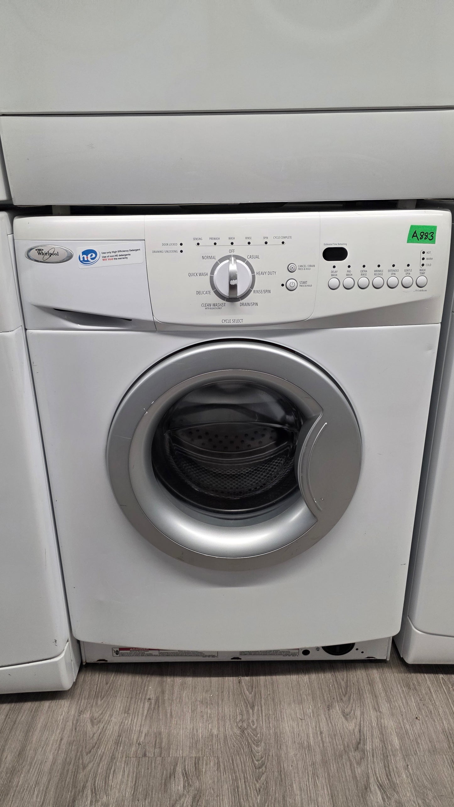 Whirlpool 24" front load washer and dryer set