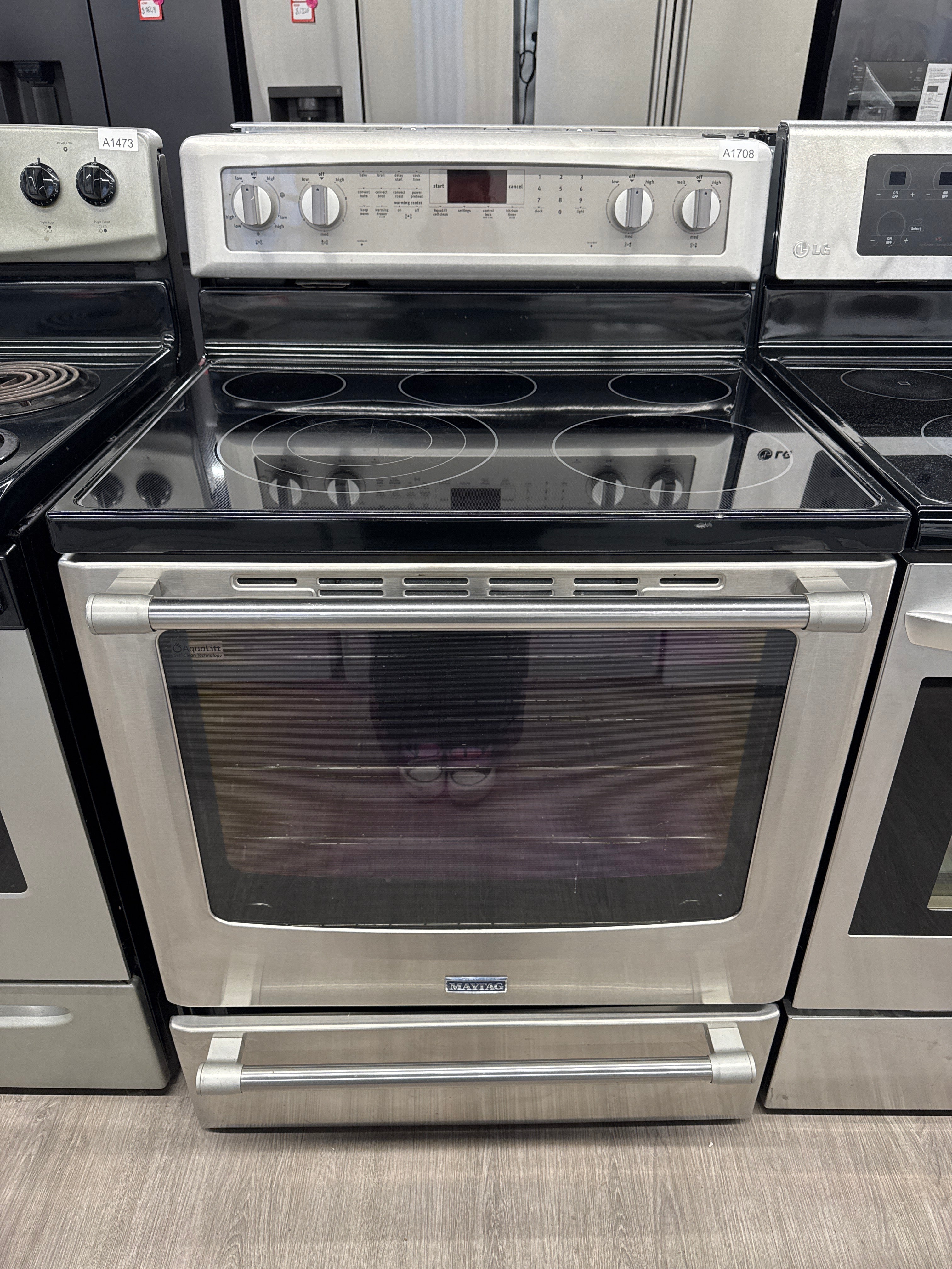 Maytag 30” Freestanding Glass Top Range - YMER8850DS0