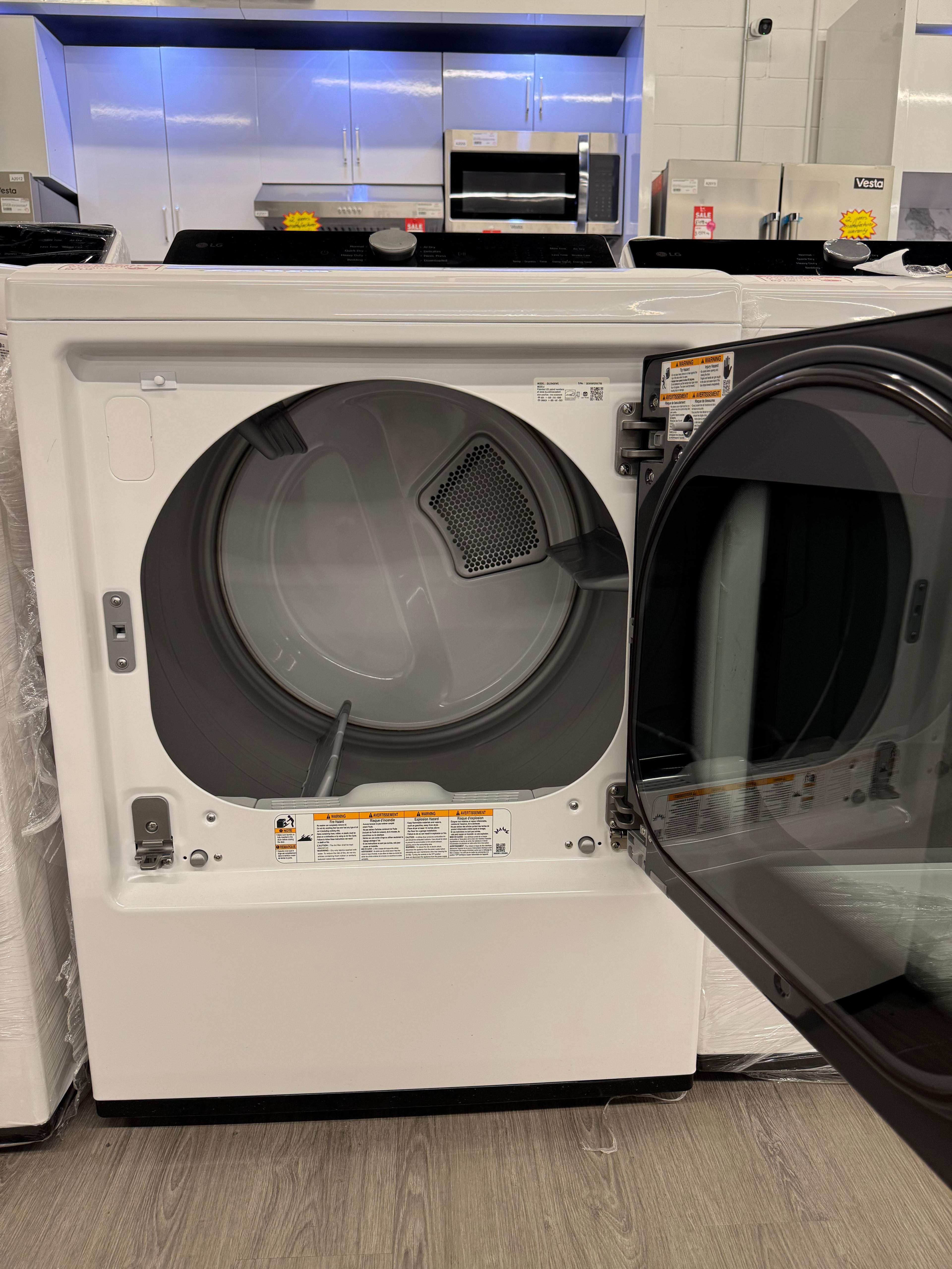 NEW - LG 27” Front Load Dryer - DLE8400WE (1 YEAR MANUFACTURER WARRANTY)