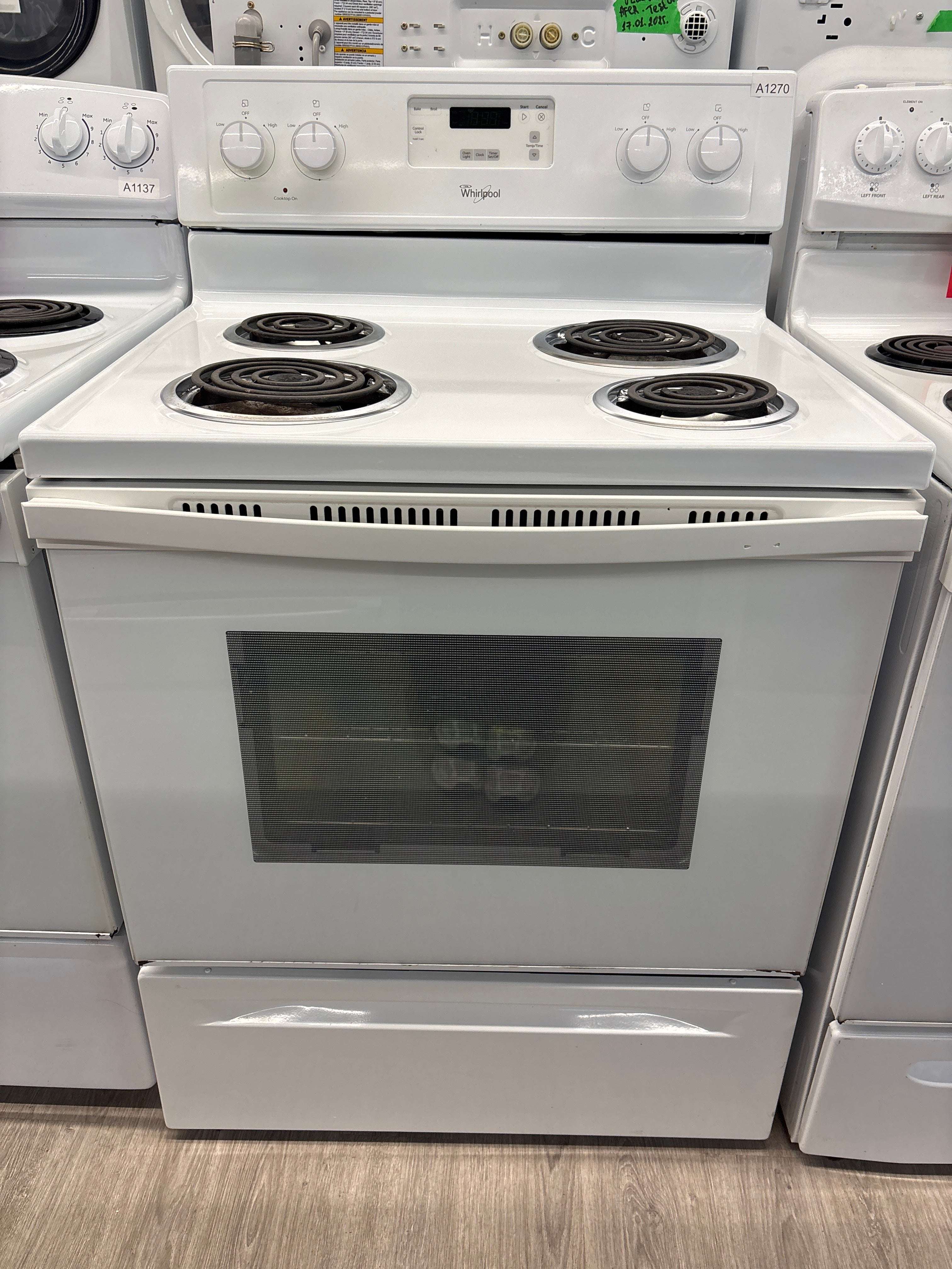 WHIRLPOOL 30” Coil top range - YWFC150M0AW0