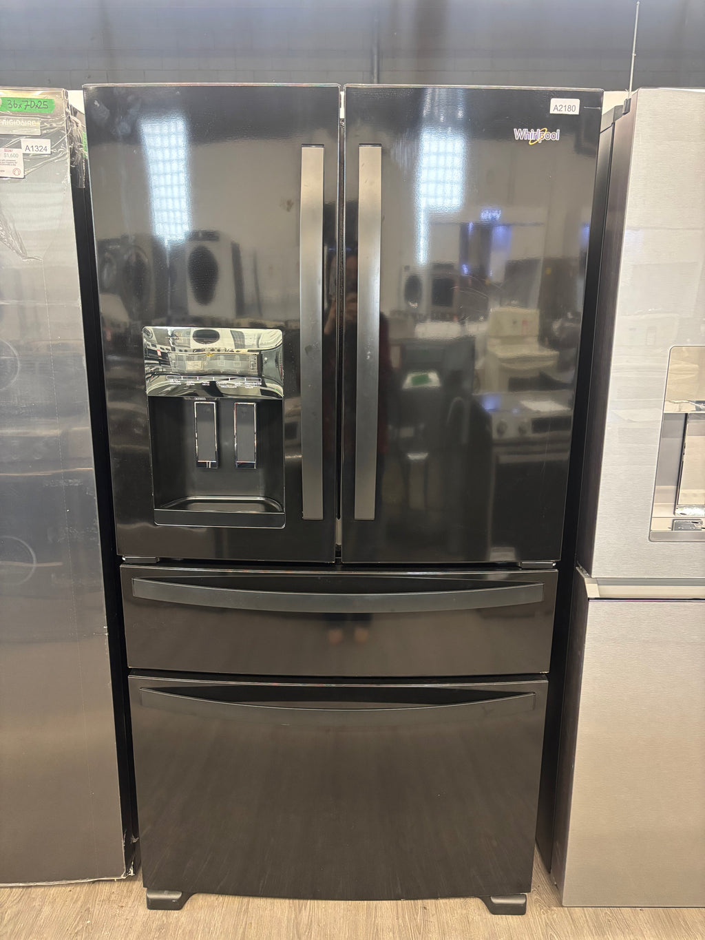 OPEN-BOX - Whirlpool 36” French Door with Water & Ice Dispenser - WRMF3636RB00