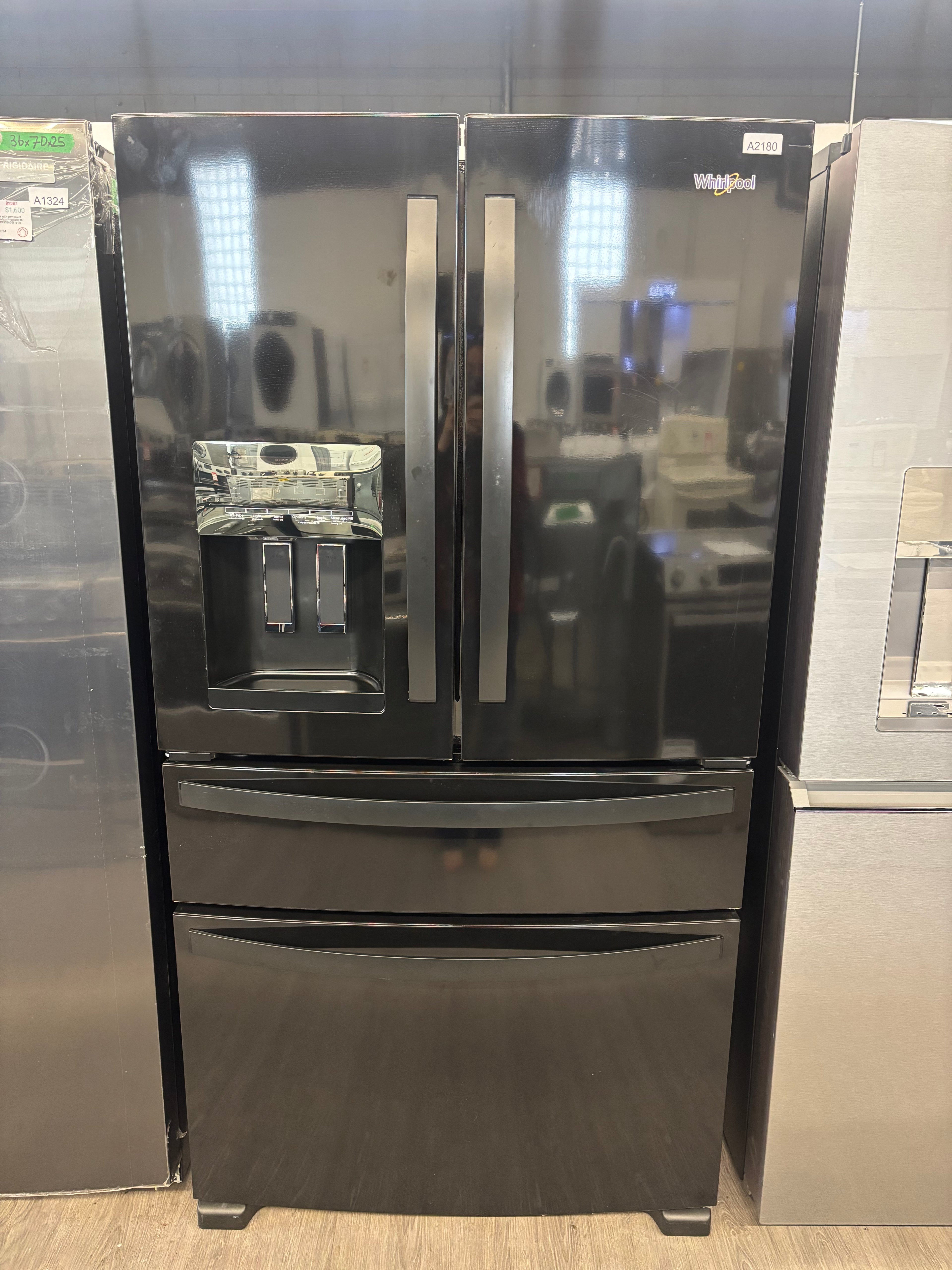 OPEN-BOX - Whirlpool 36” French Door with Water & Ice Dispenser - WRMF3636RB00