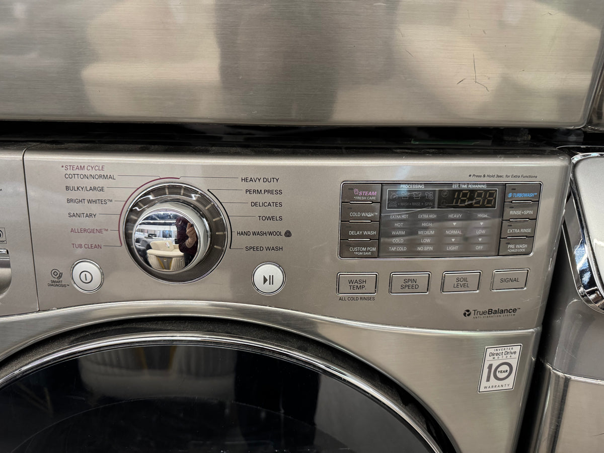LG 27” Front Load Steam Washer & Dryer Set – WM3470HVA & DLEX3570V