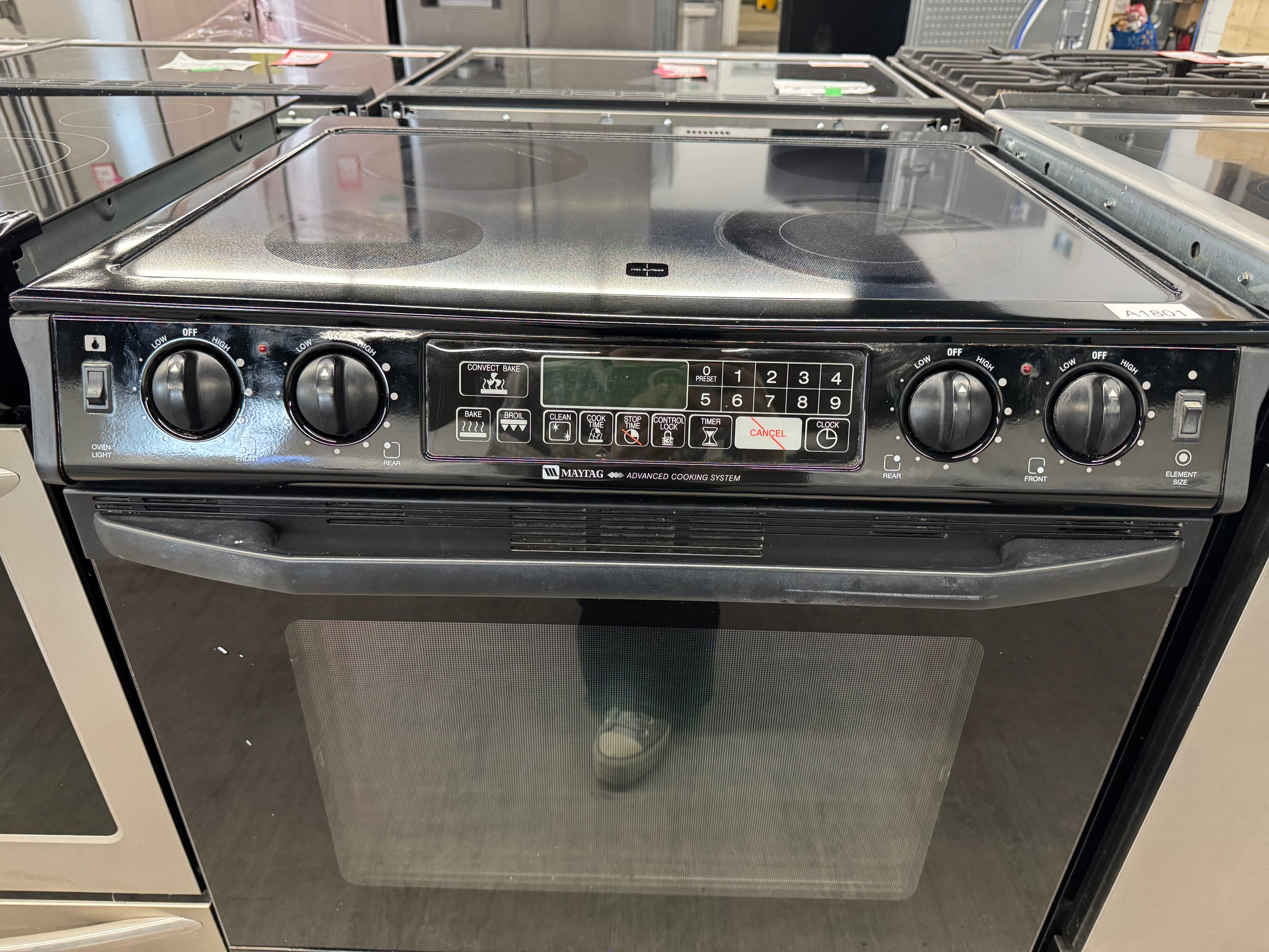 Maytag 30” Slide-in Glass Top Range- MES5870ACB