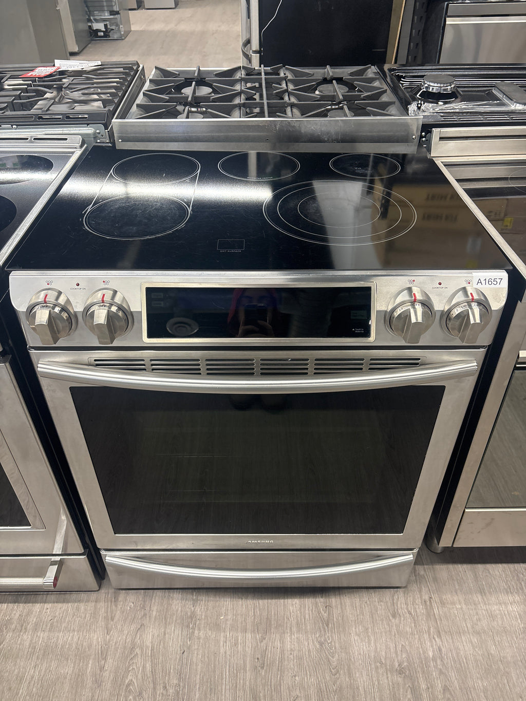 Samsung 30” Slide-In Glass Top Range - NE58F9710WS