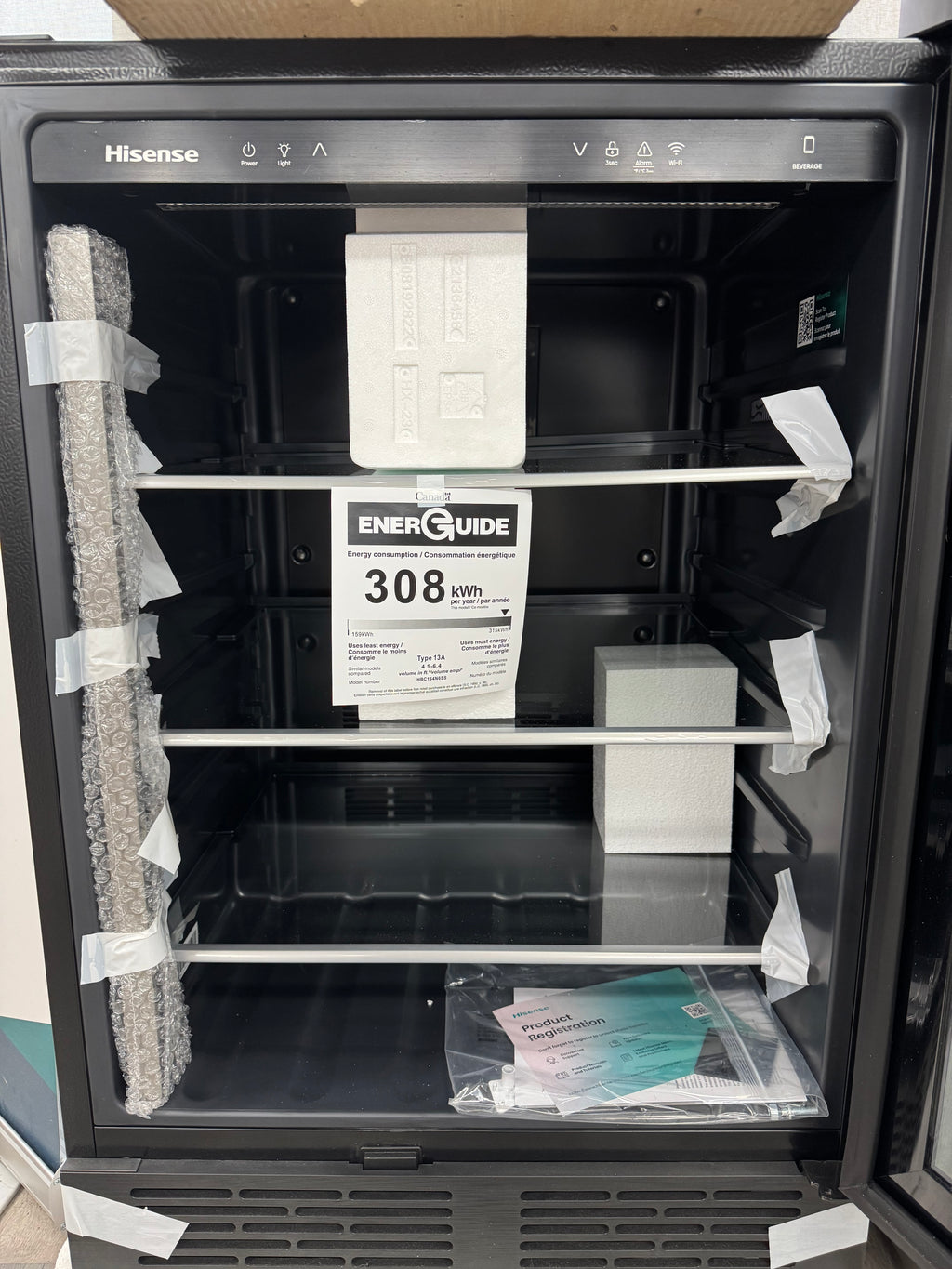 OPEN BOX - Hisense 24" Freestanding Beverage Center - HBC164N6SS