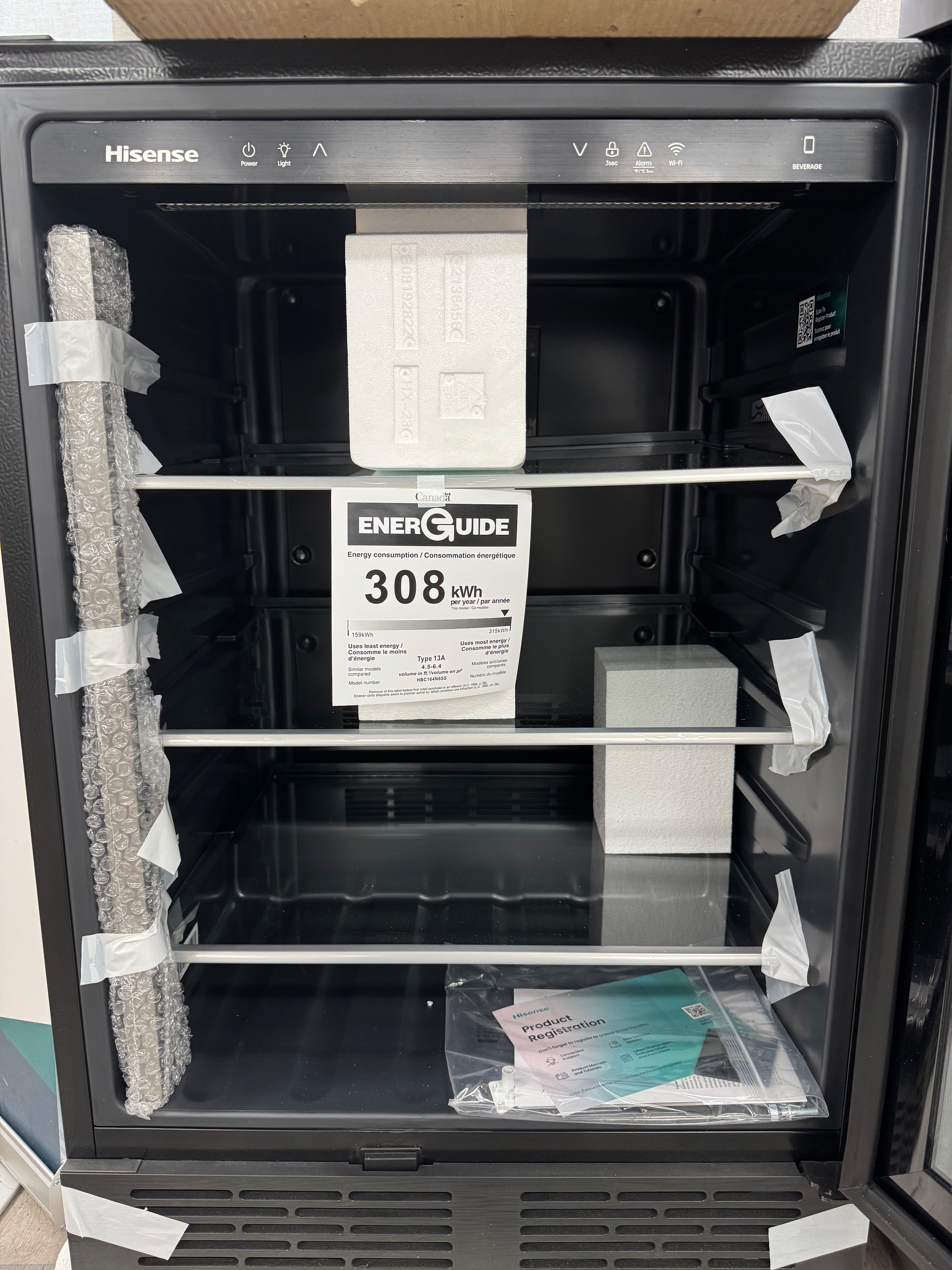 OPEN BOX - Hisense 24" Freestanding Beverage Center - HBC164N6SS