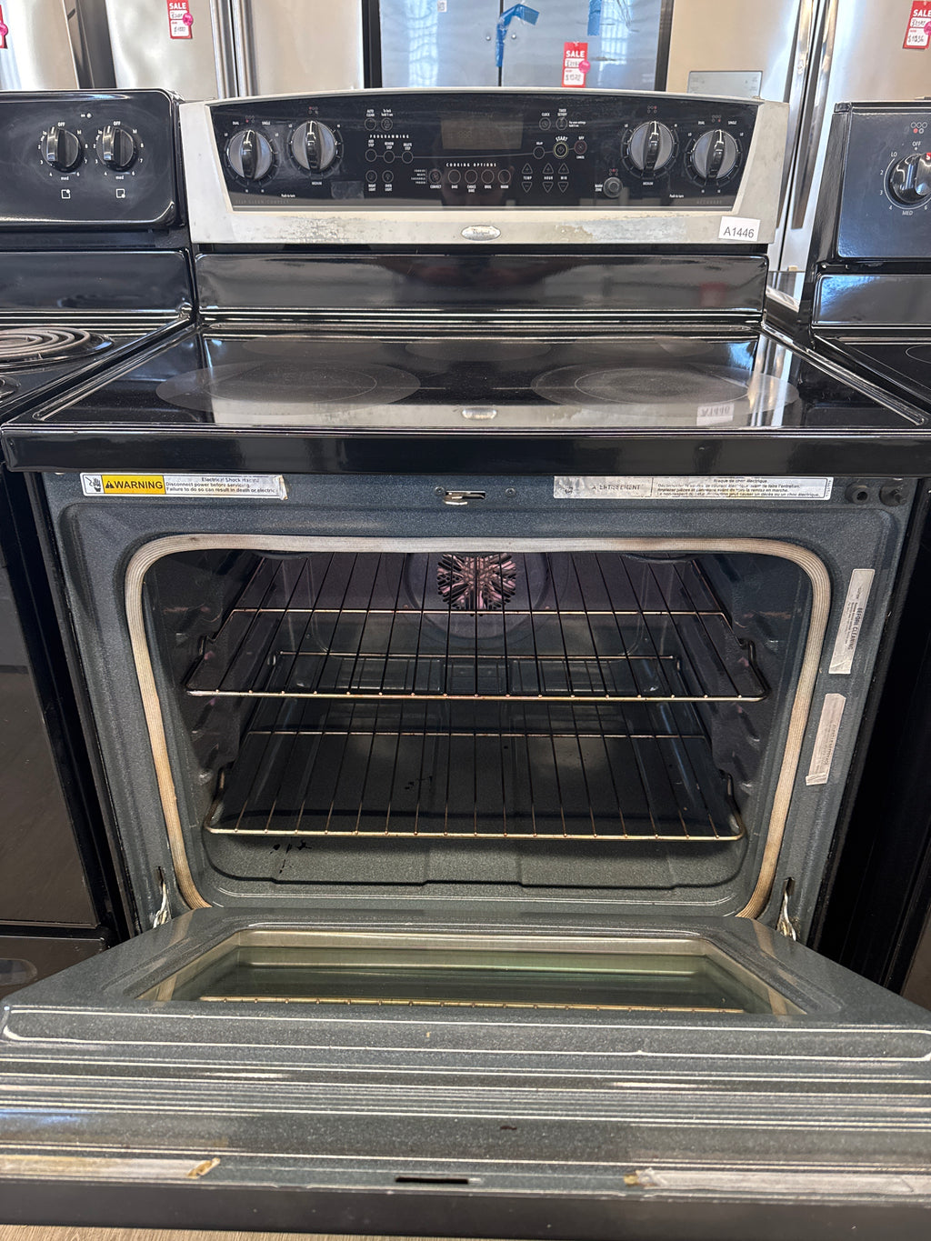 Whirlpool 30” Freestanding Glass Top Range - GERC4110PS0