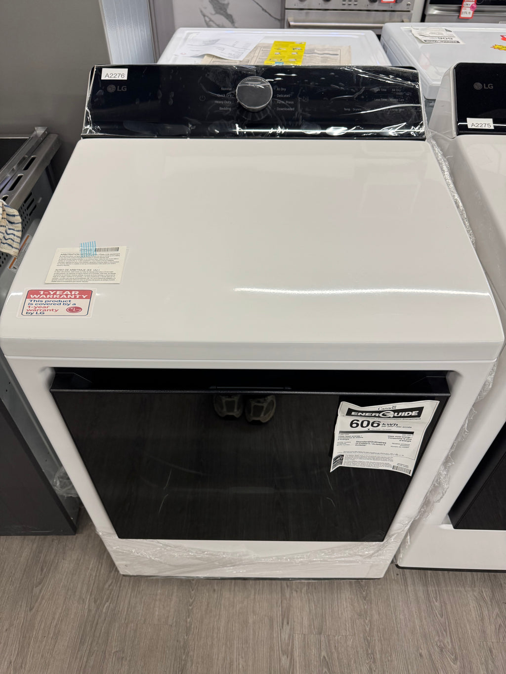 NEW - LG 27” Front Load Dryer - DLE8400WE (1 YEAR MANUFACTURER WARRANTY)